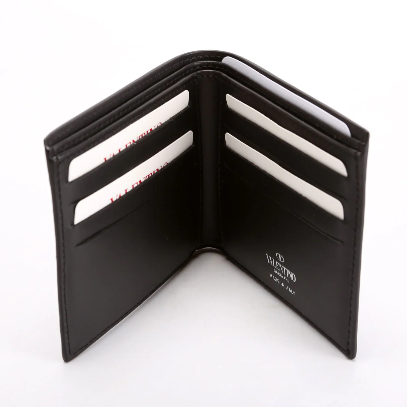 VLTN Bi-Fold Men's Wallet Black/White - Image 6