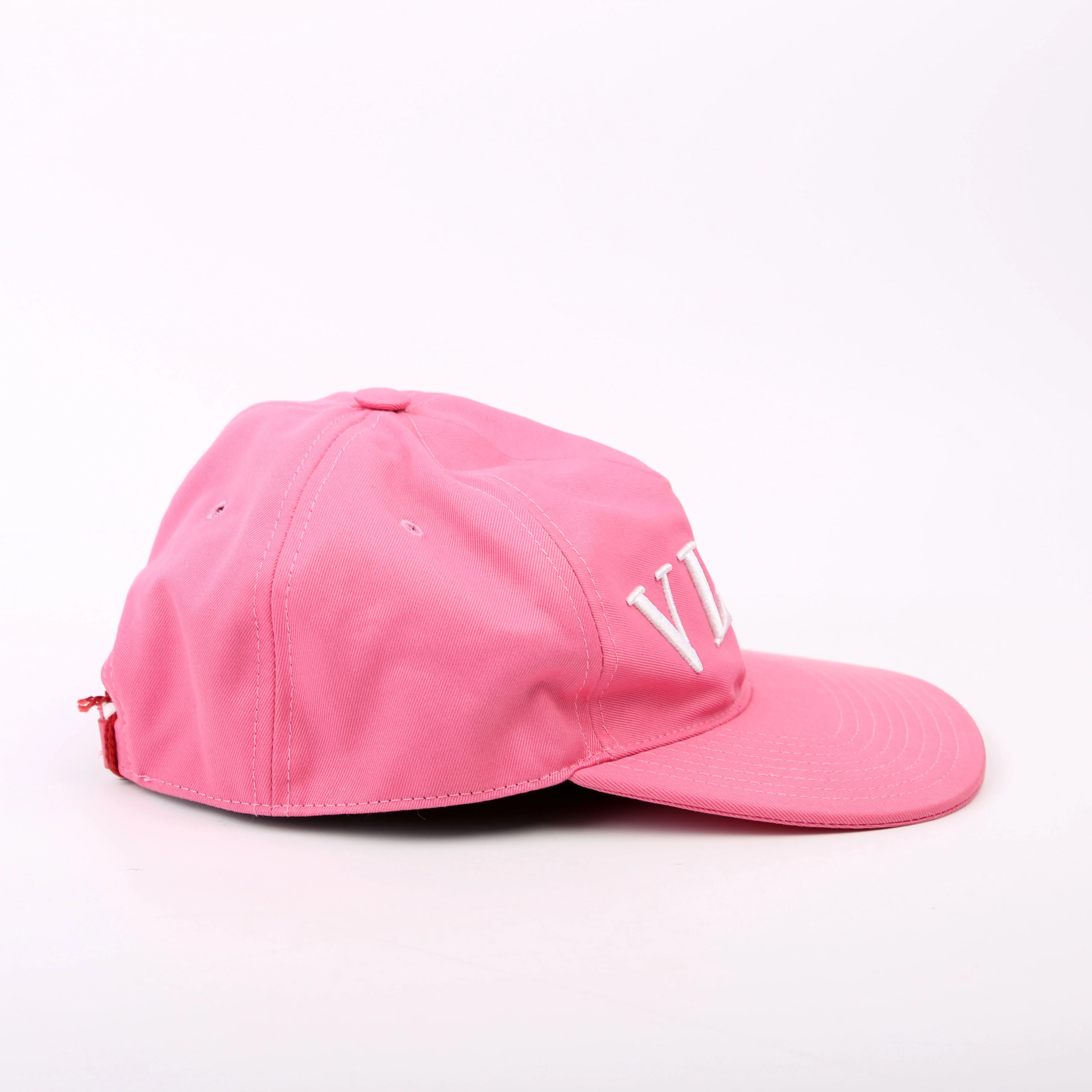 VLTN Logo Baseball Cap Hat Size M Pink/White - Image 2