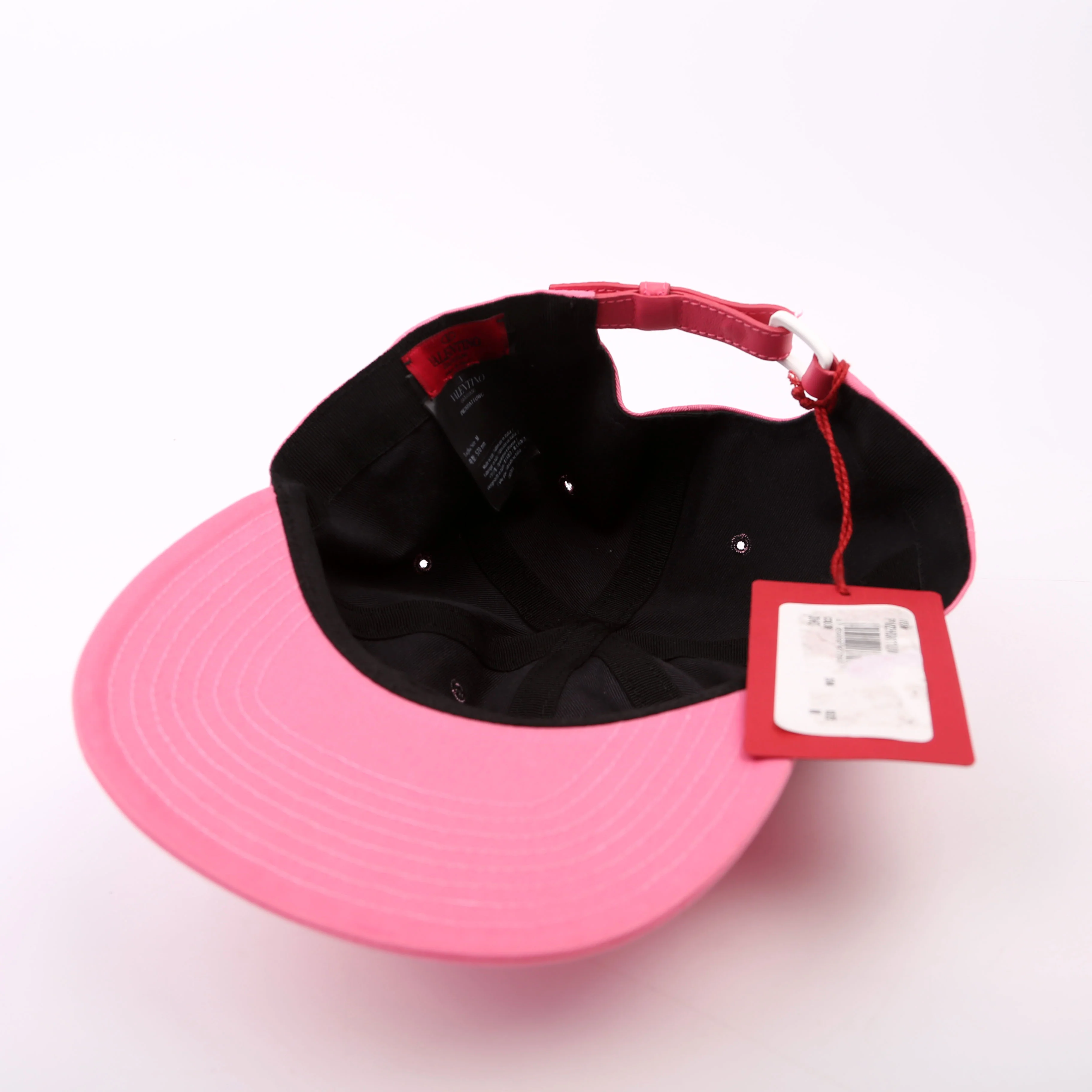 VLTN Logo Baseball Cap Hat Size M Pink/White - Image 8