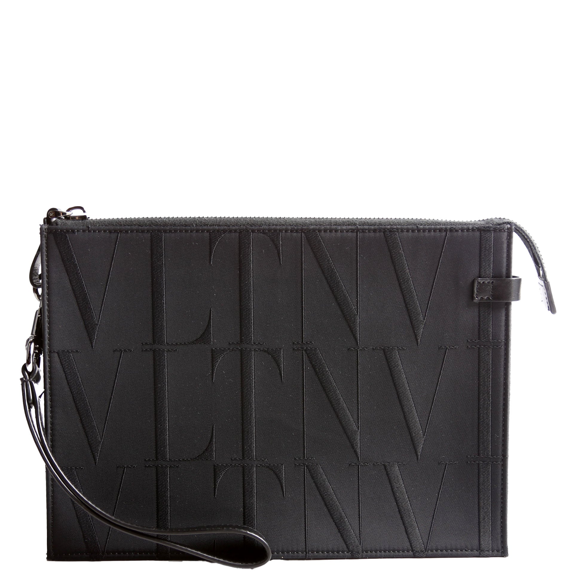VLTN Times Jacquard Clutch Black