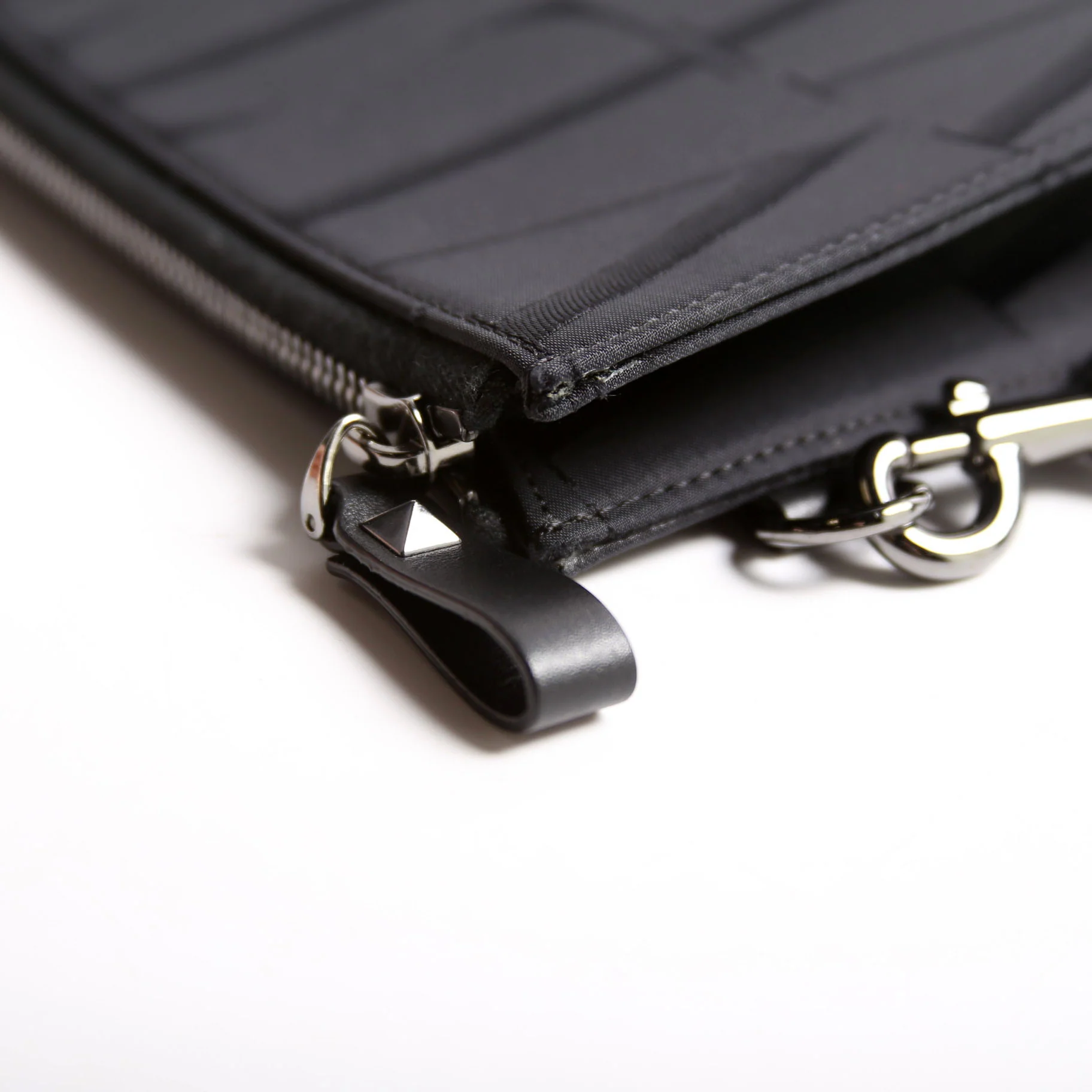 VLTN Times Jacquard Clutch Black - Image 9