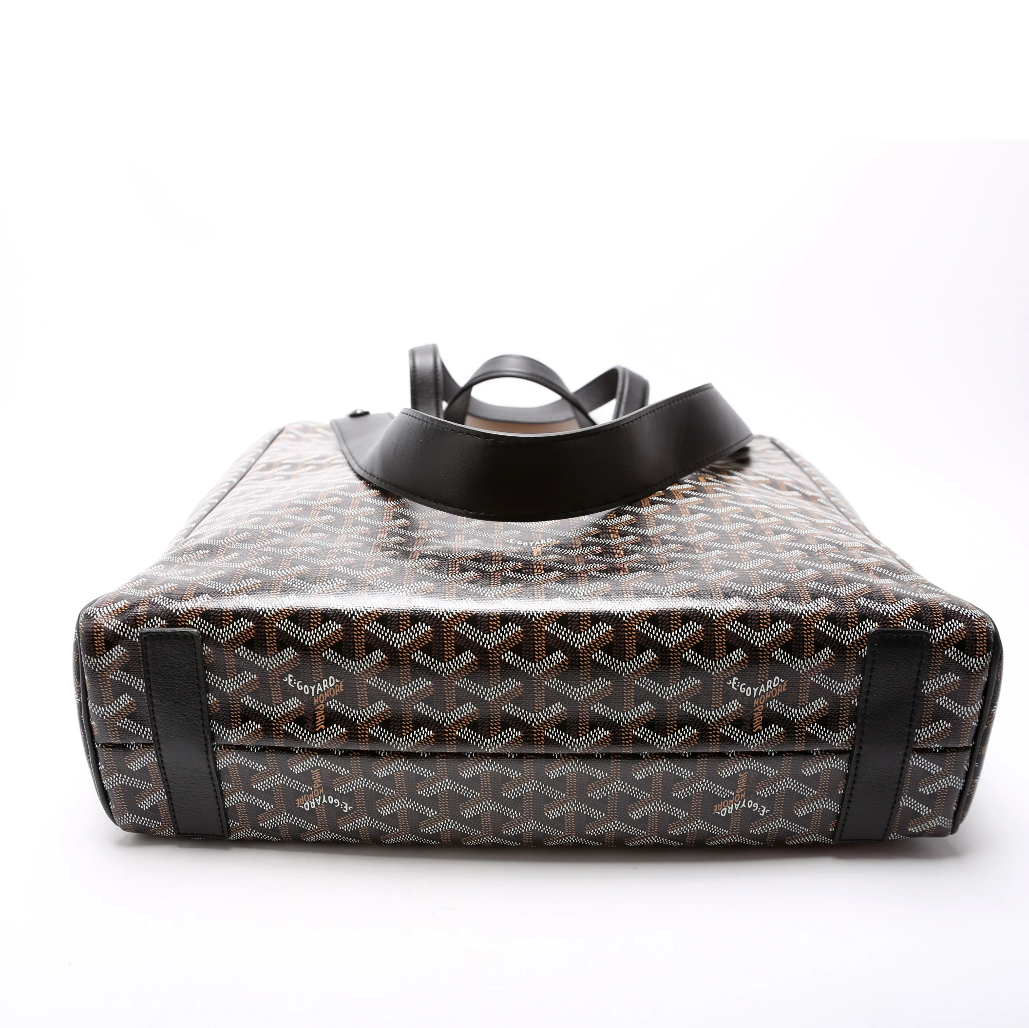 Voltaire Goyardine Canvas Tote Black - Image 4