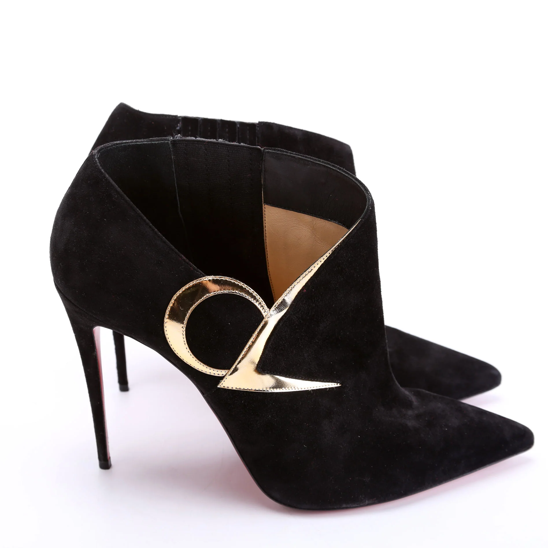 VV Specchio Suede Booties 100MM Size 42 Black - Image 3