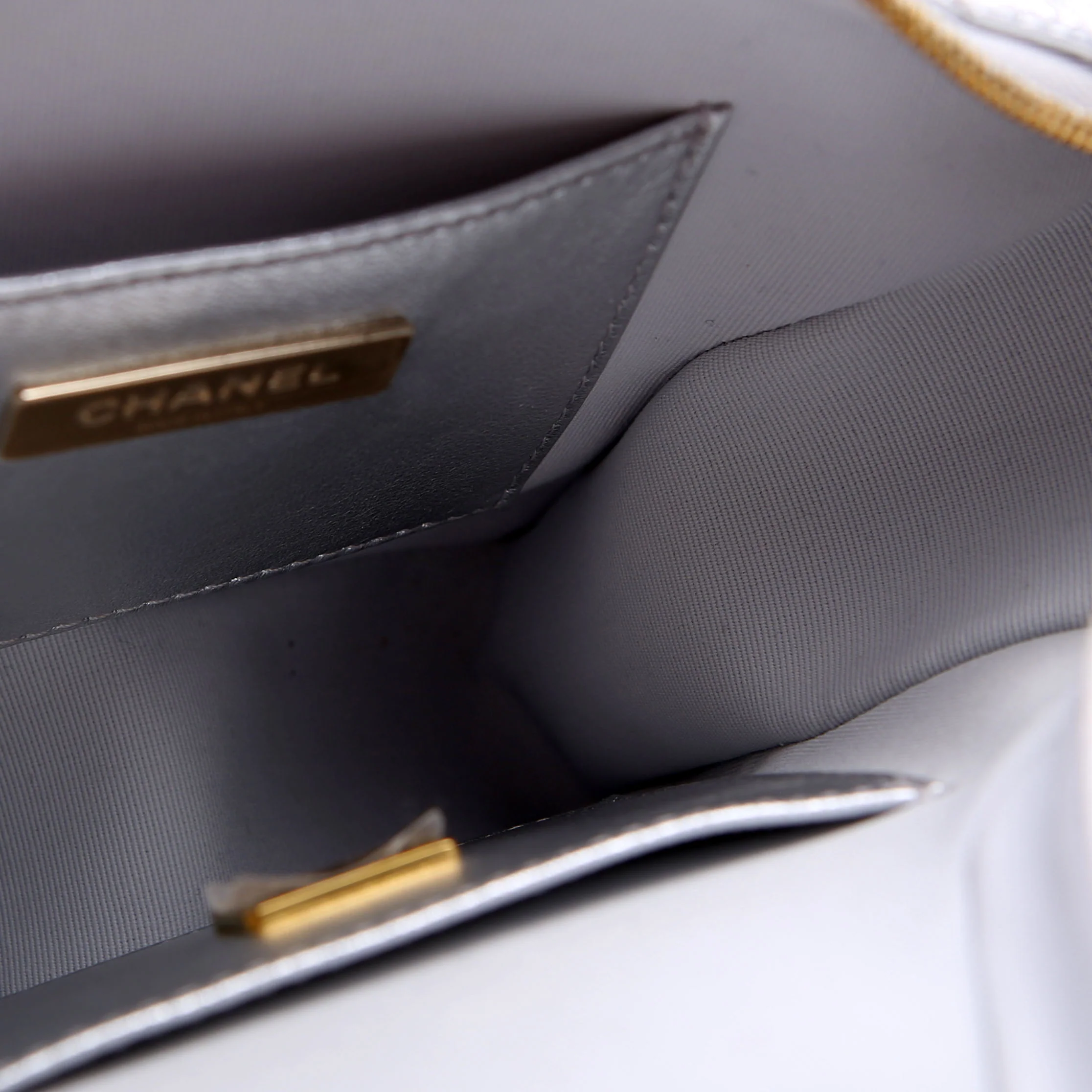 Walk Of Fame Star Bag Metallic Lambskin RFID Silver - Image 11