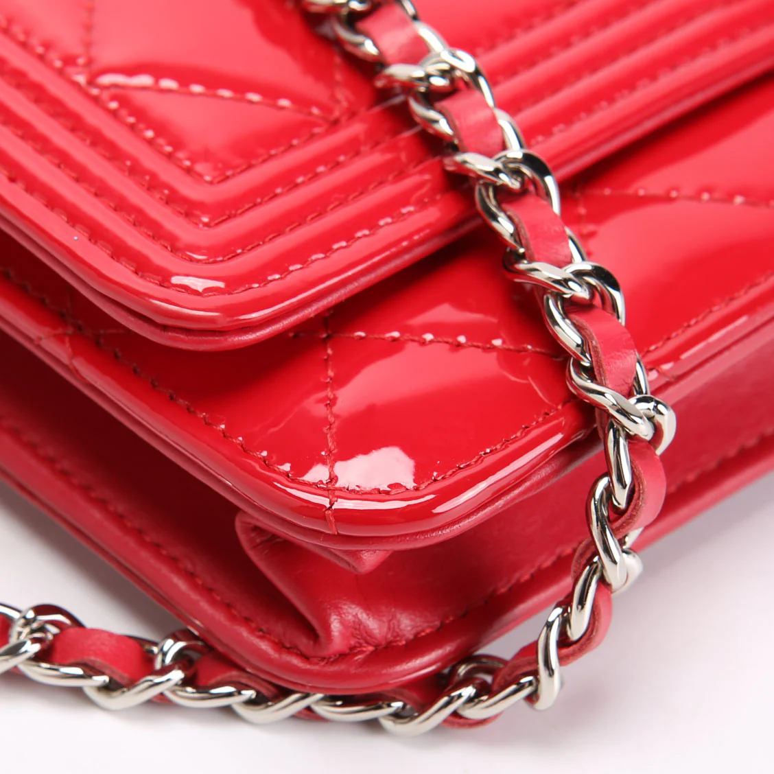 Wallet On Chain Boy Patent Red - Image 5