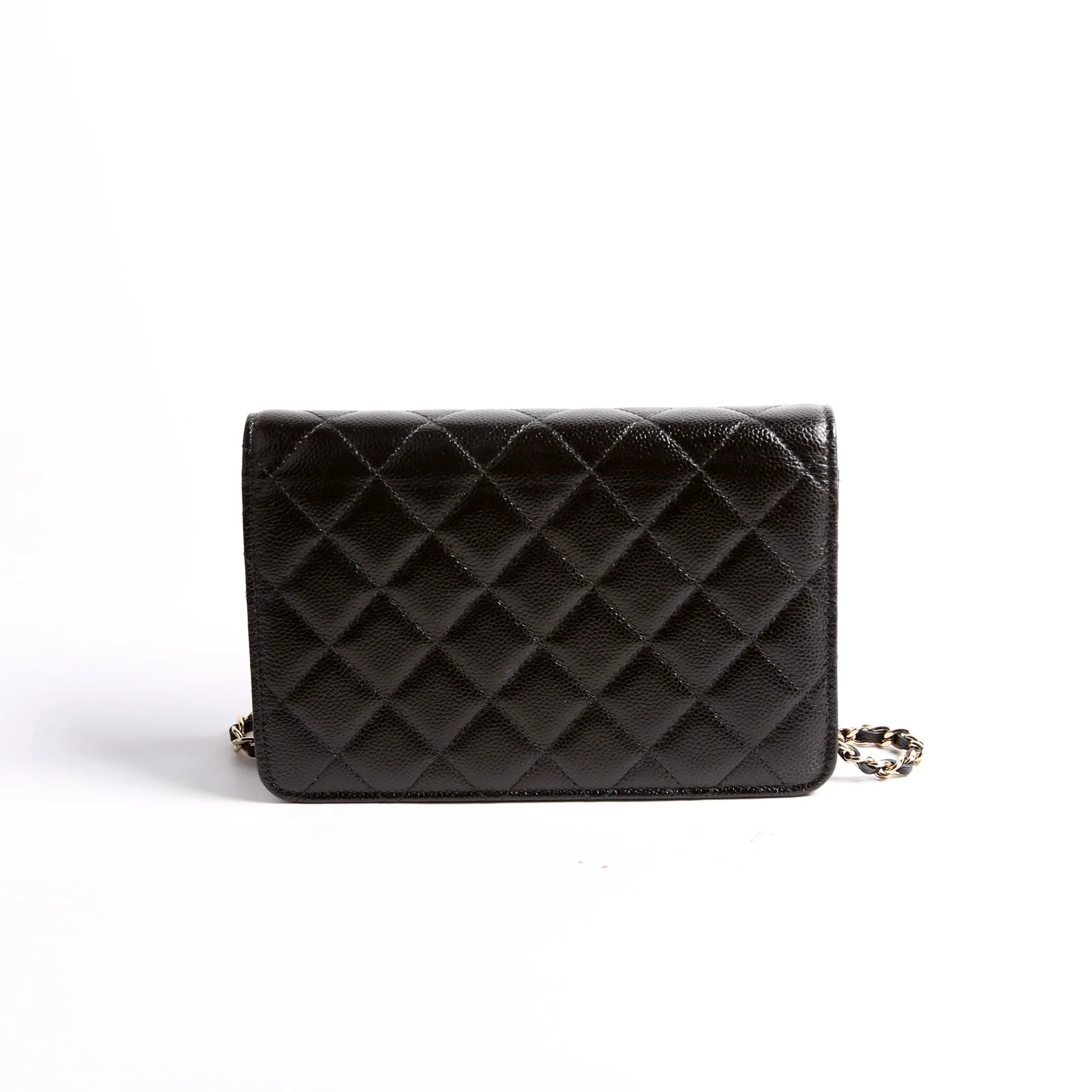 Wallet On Chain CC Quilted Caviar RFID Black - Image 2