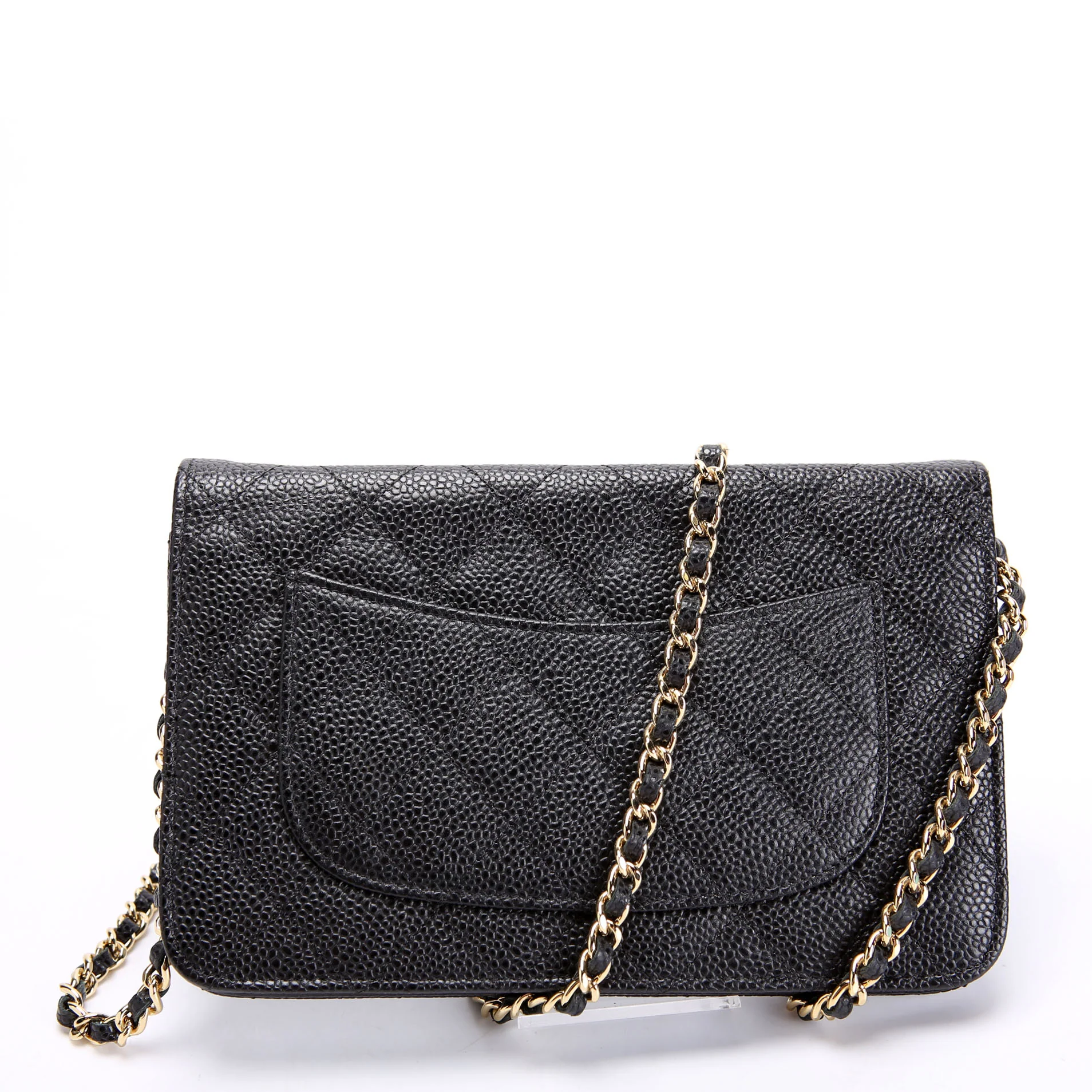 Wallet On Chain Classic Quilted Caviar Black - Image 3