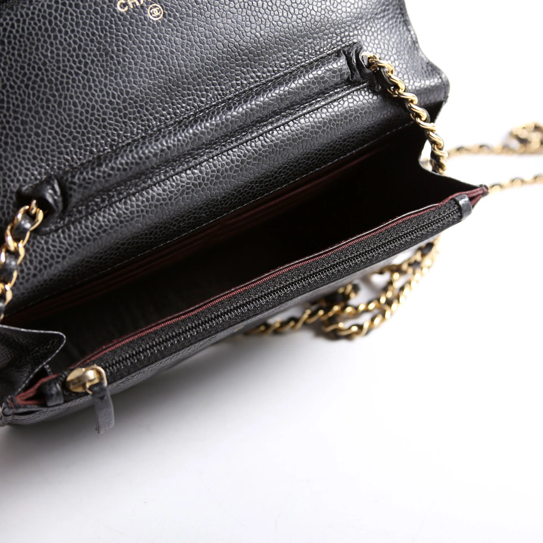 Wallet on Chain Classic Quilted Caviar Black - Image 8