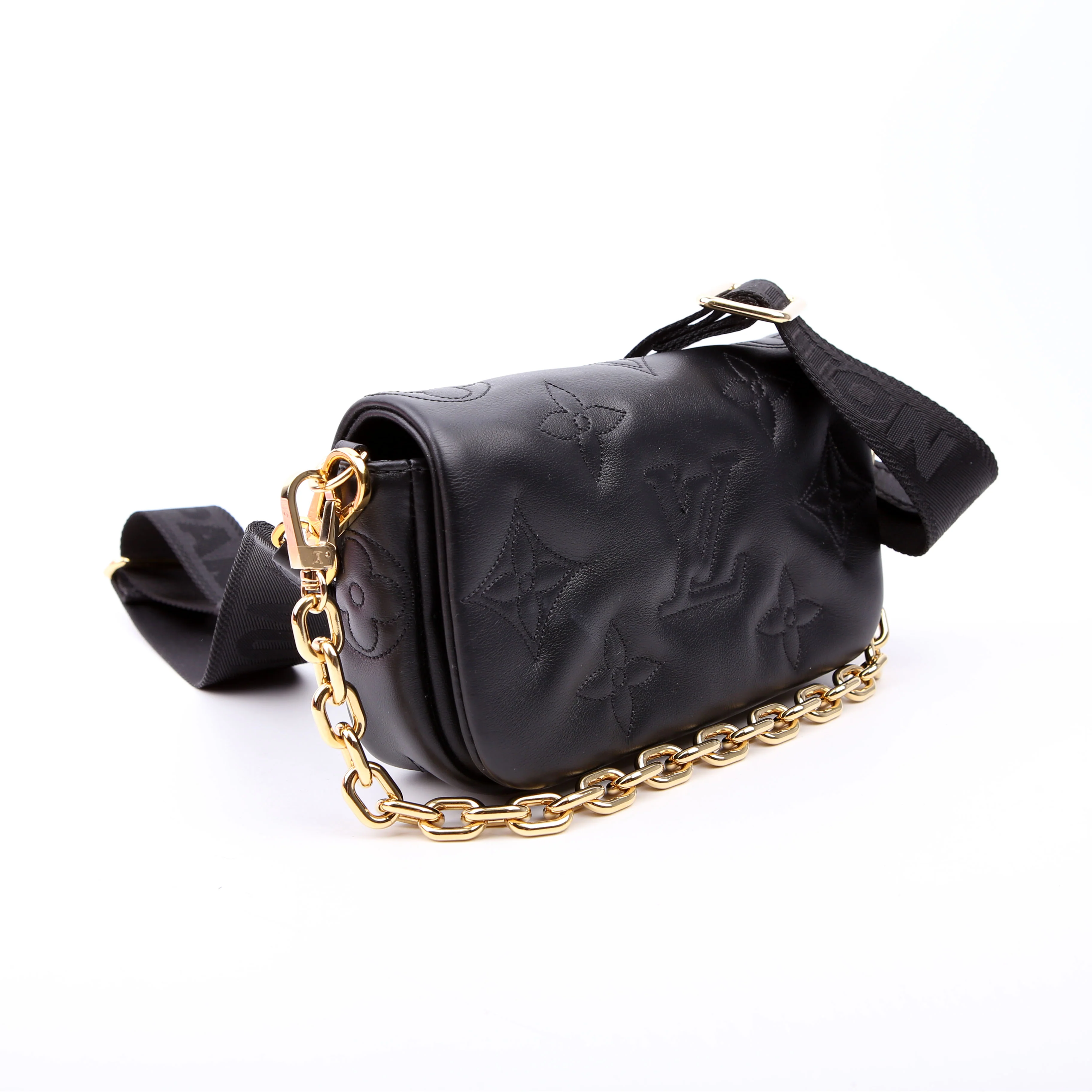 Wallet On Strap Bubblegram Black - Image 2