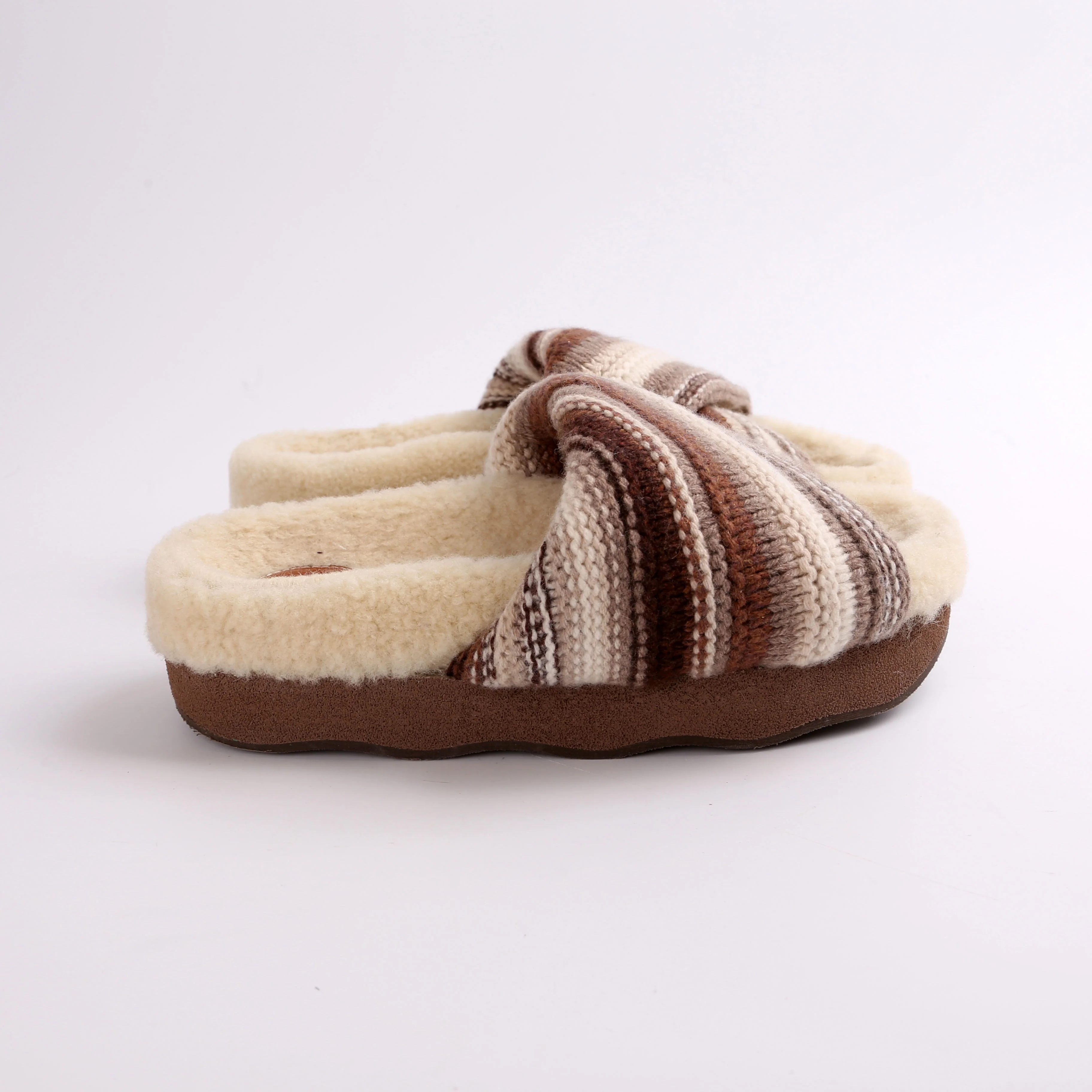 Wavy Knit/Shearling Slides Sz 37 - Image 5