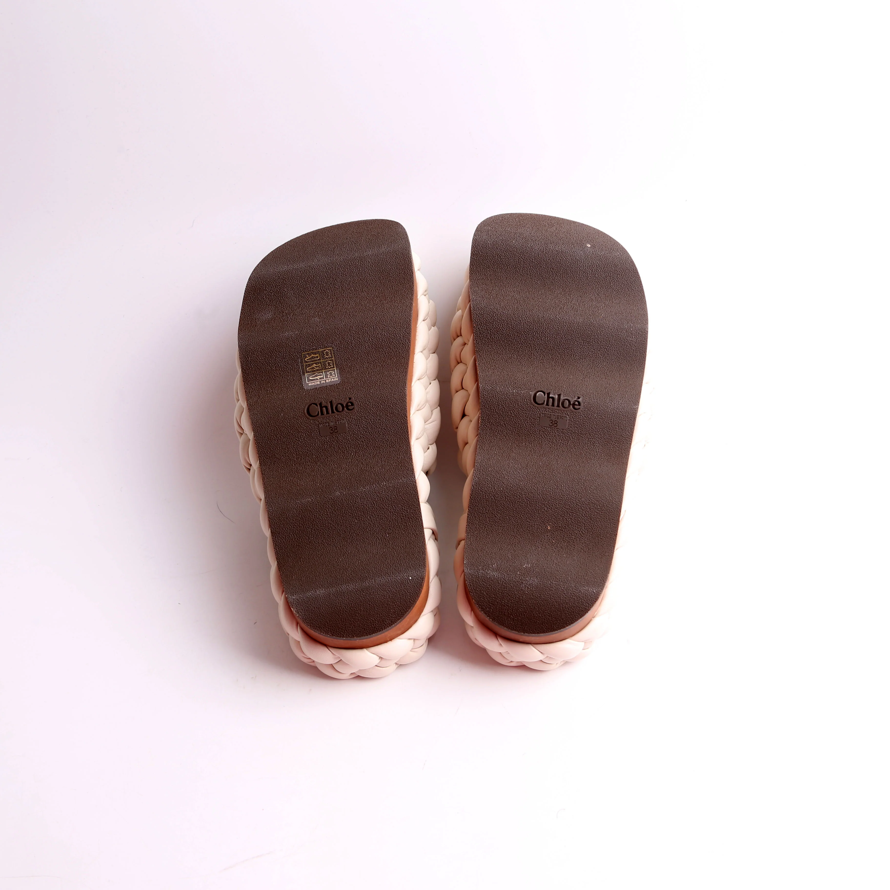 Wavy Leather Platform Slides Size 38 - Image 9