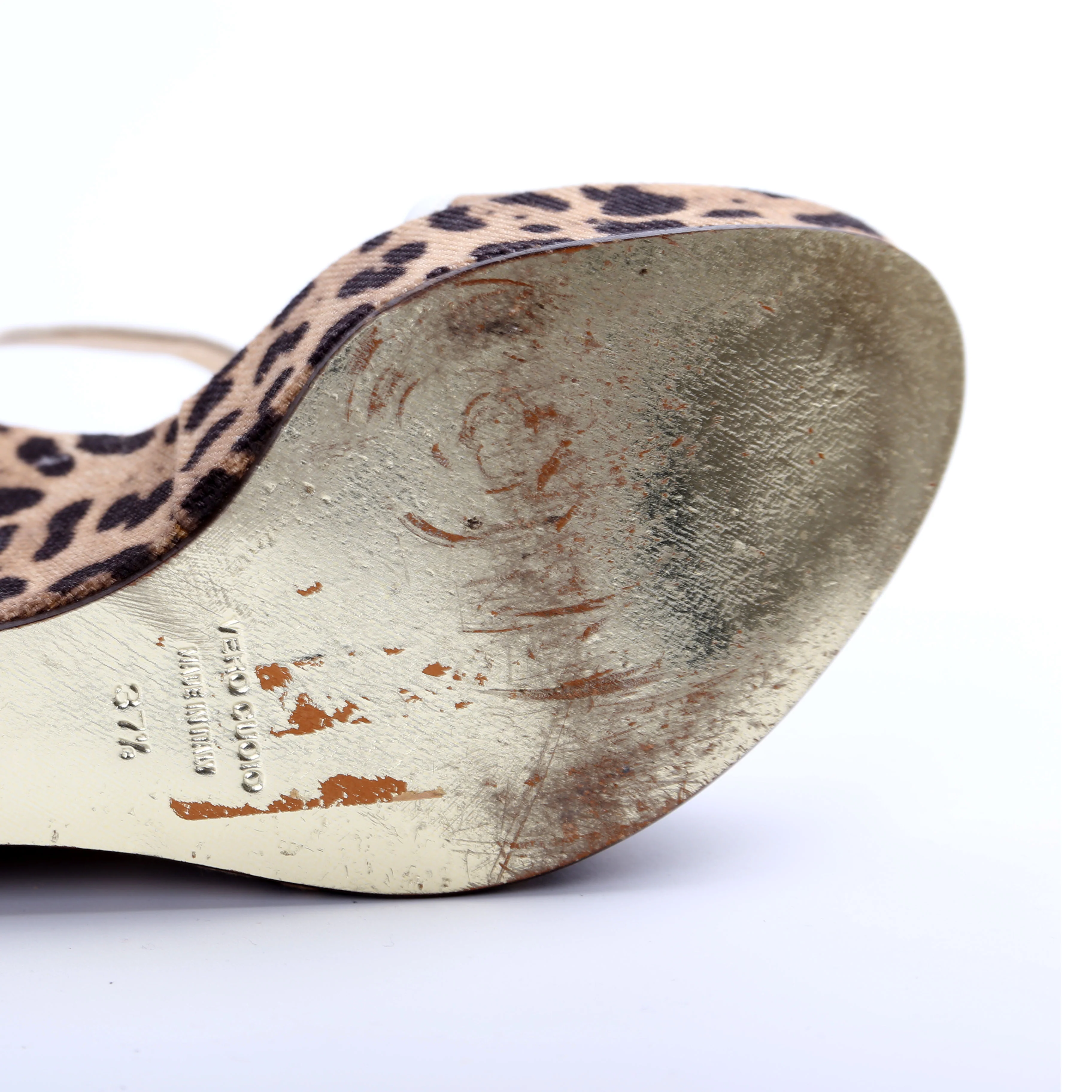 Wedges Leopard Canvas Size 37.5 - Image 7
