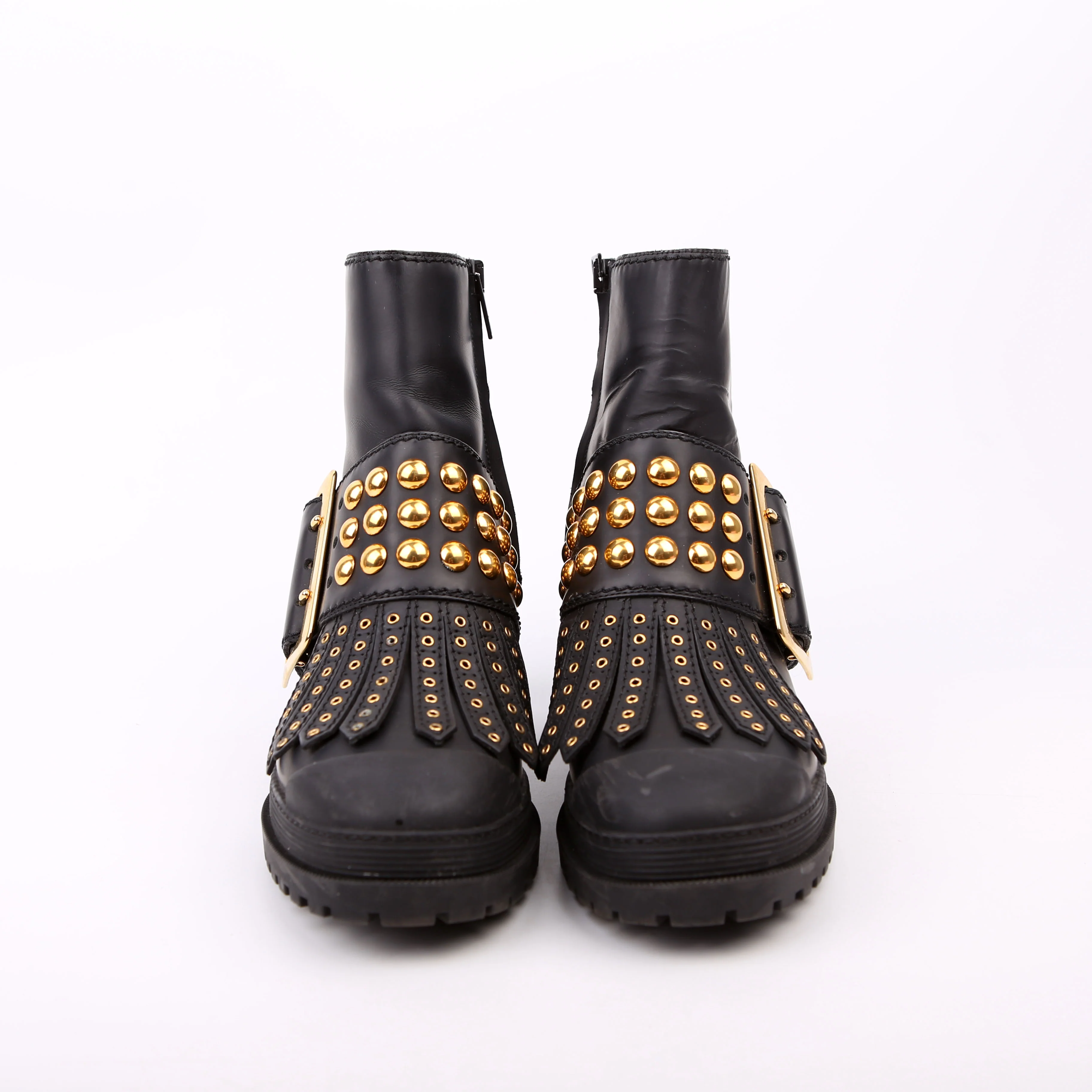 Whitchester Studded Fringe Boots Size 36 Black - Image 2