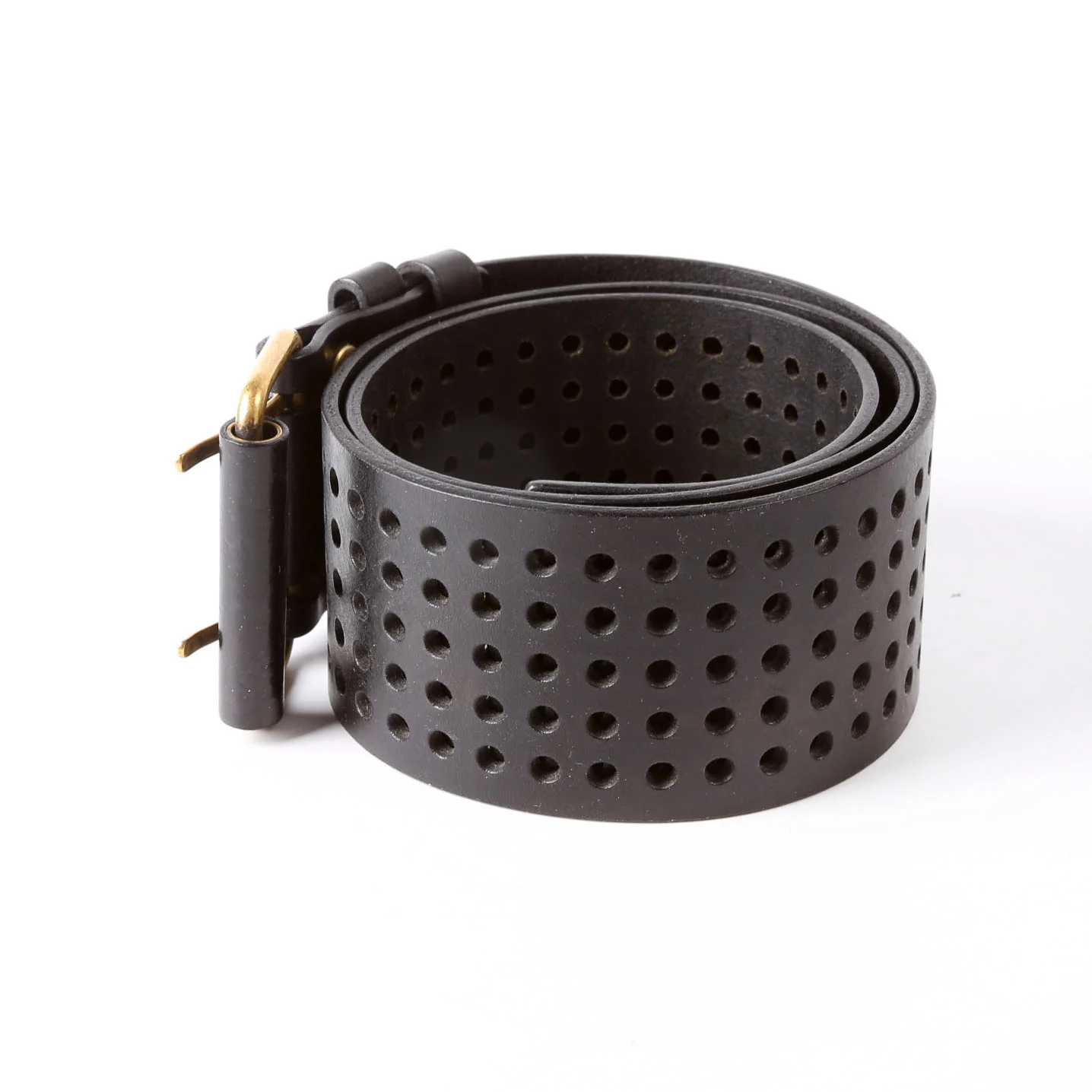 Wide Perforated Belt 172141 Size 80/32 Black - Image 2