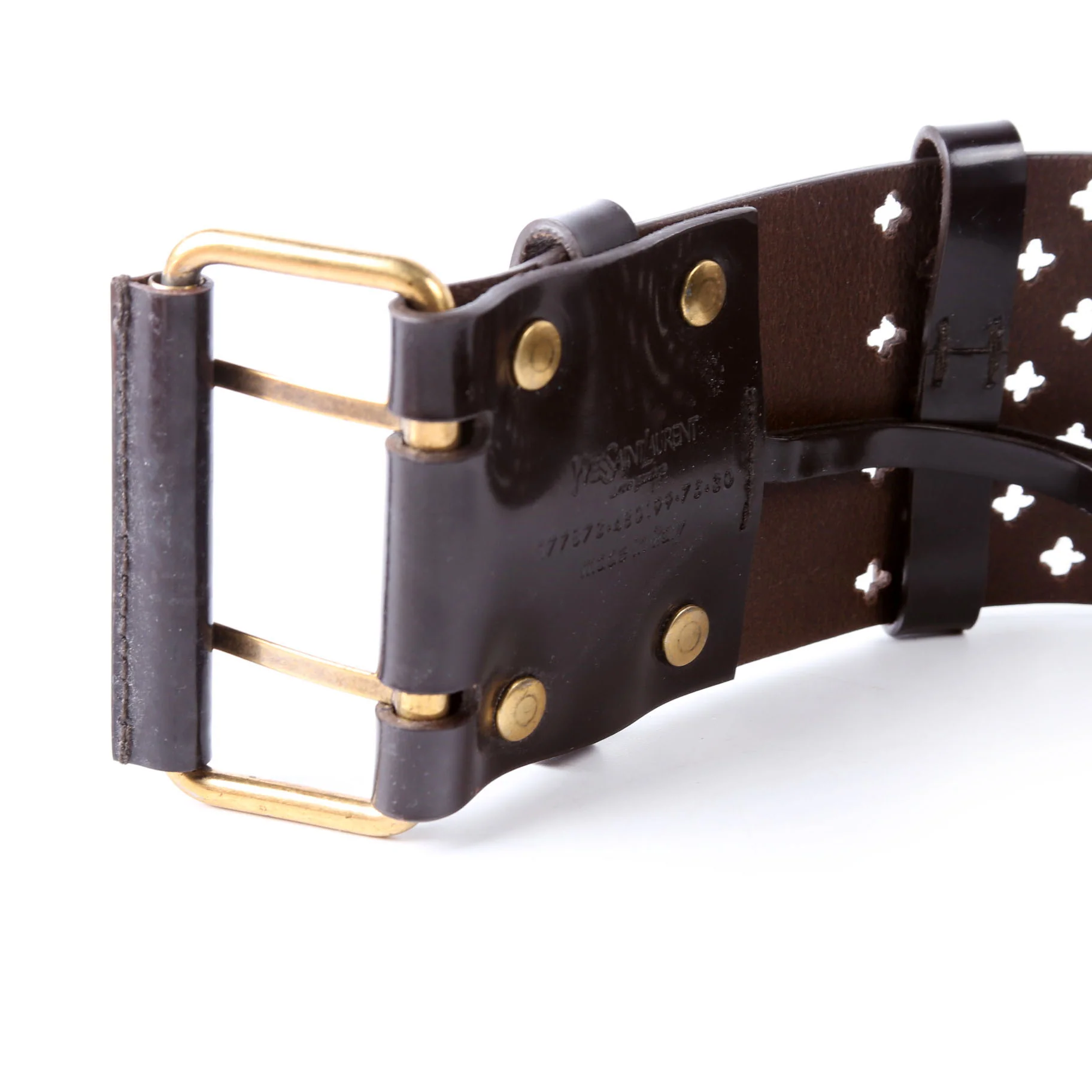 Wide Perforated Belt 177873 Size 75/30 Brown - Image 5