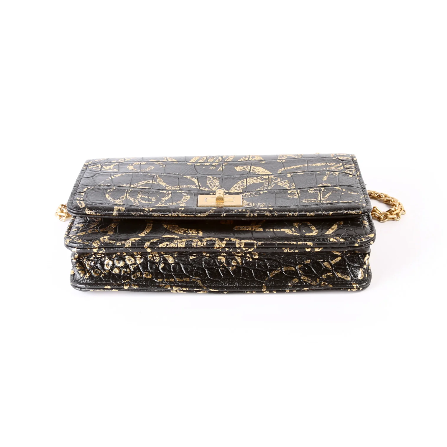 WOC 2.55 Crocodile Embossed Graffiti Calfskin 28M - Image 5