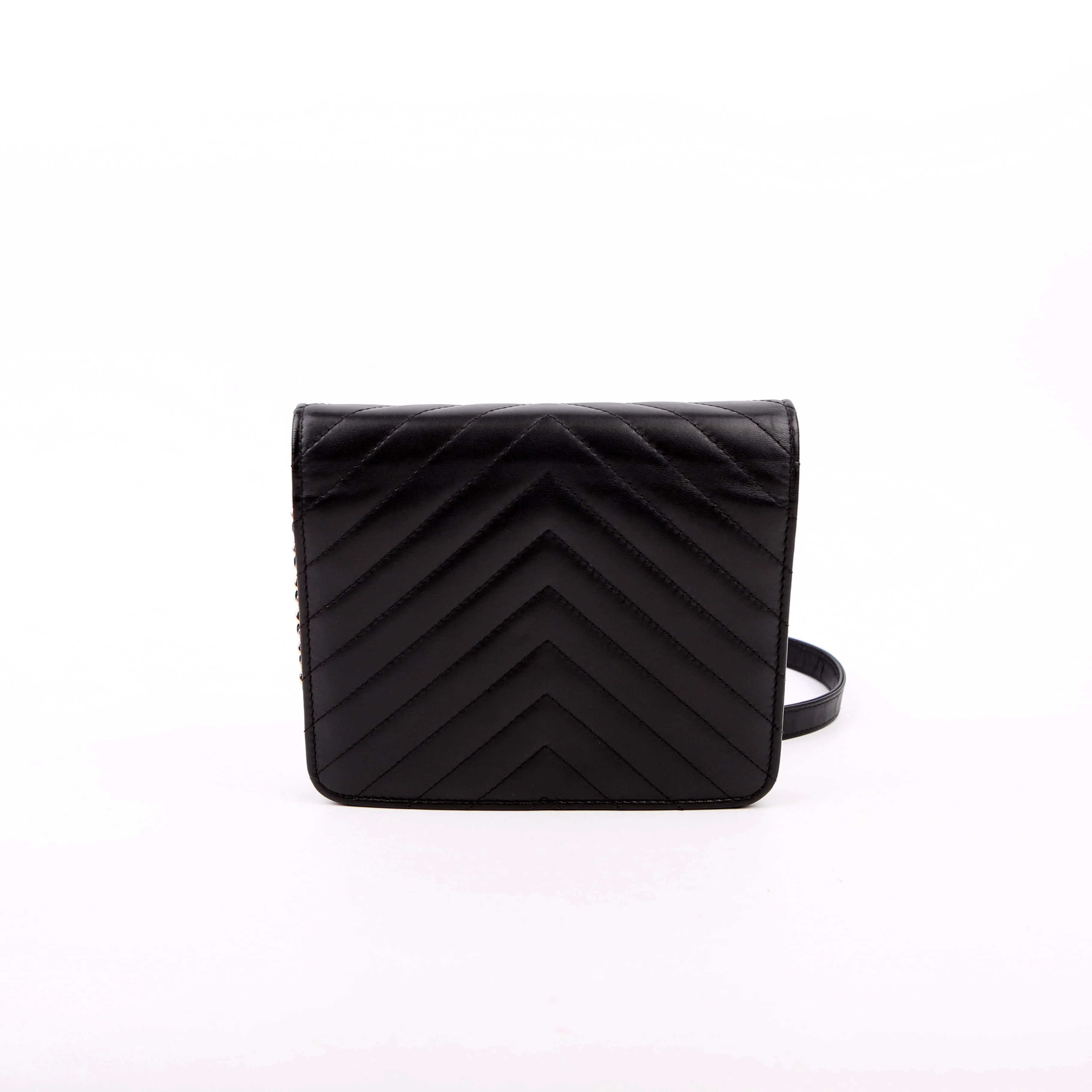 WOC Chevron Square Calfskin 24M Black - Image 3