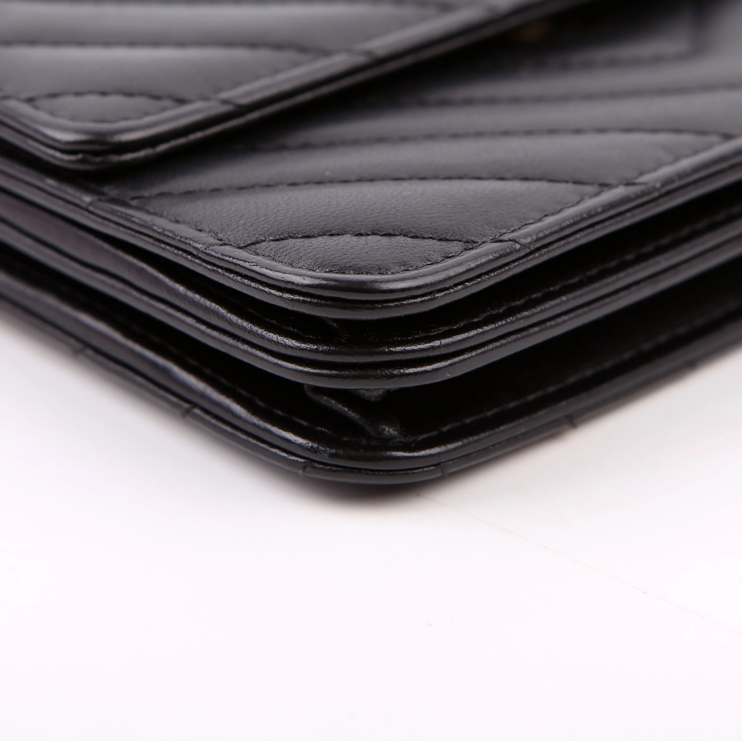 WOC Chevron Square Calfskin 24M Black - Image 5
