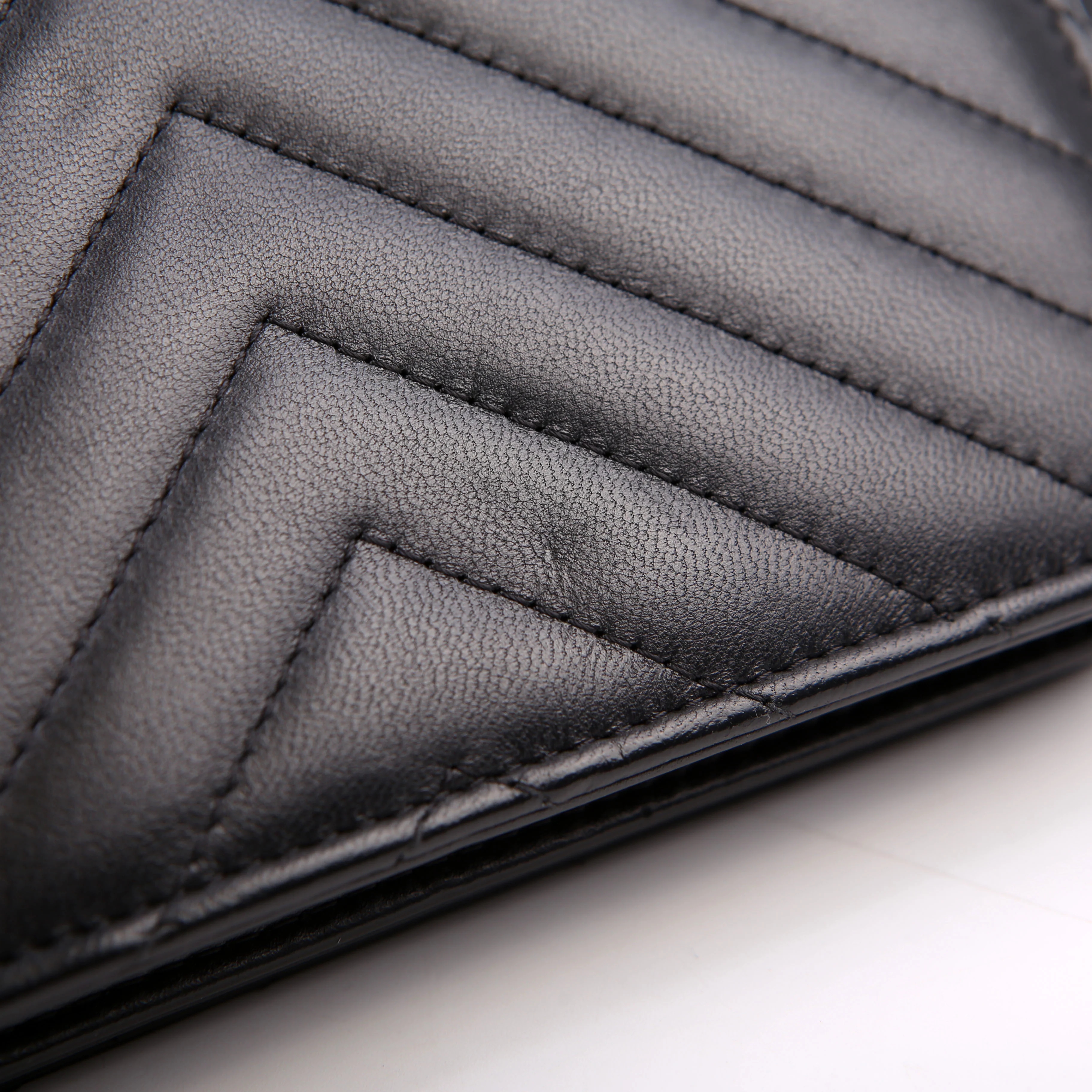 WOC Chevron Square Calfskin 24M Black - Image 8