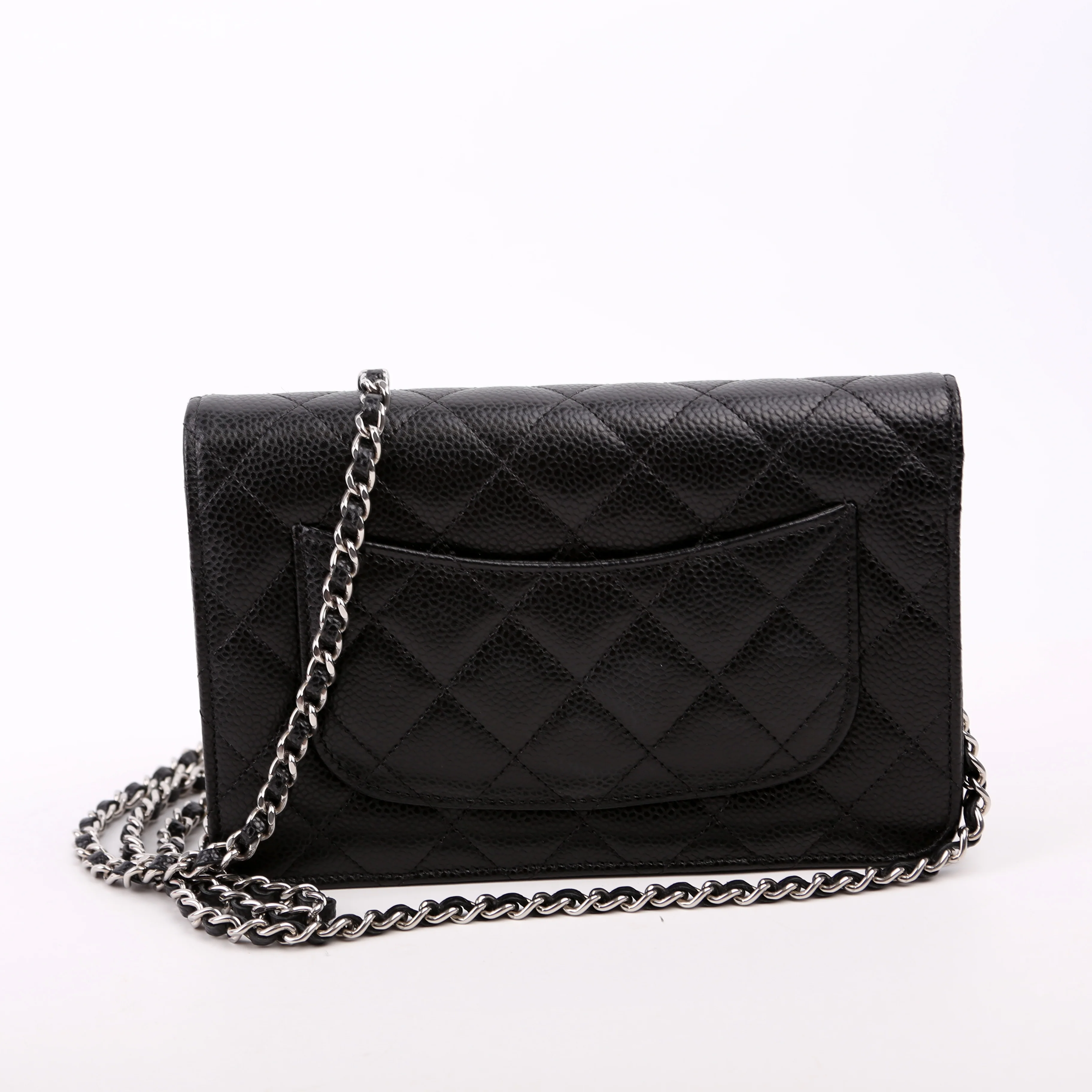 WOC Classic Quilted Caviar RFID Black - Image 3