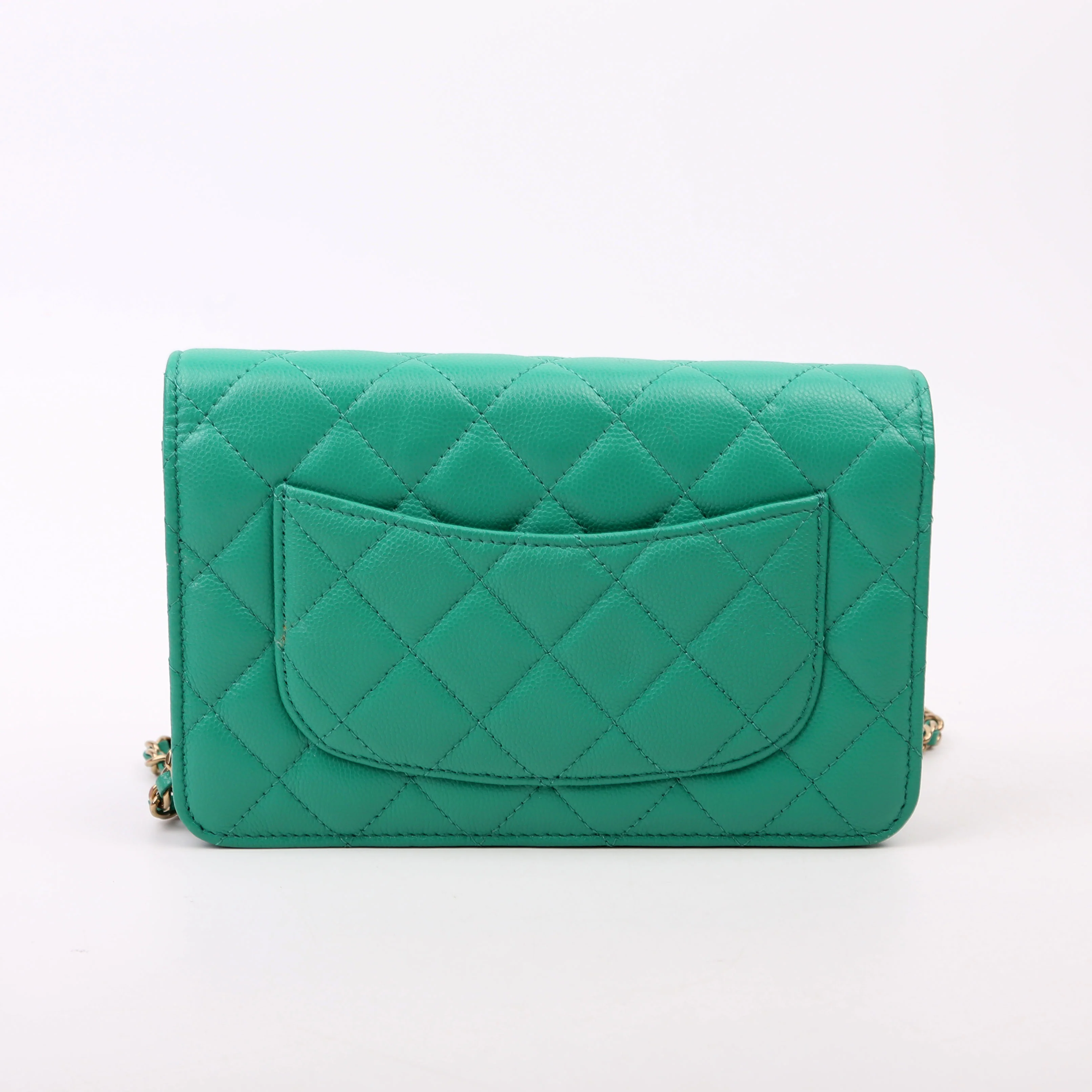 WOC Classic Quilted Caviar RFID Green - Image 3