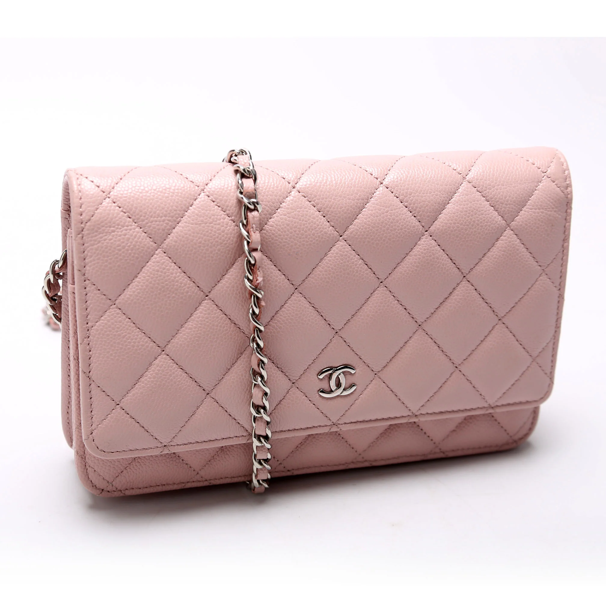 WOC Classic Quilted Caviar RFID Pink - Image 2