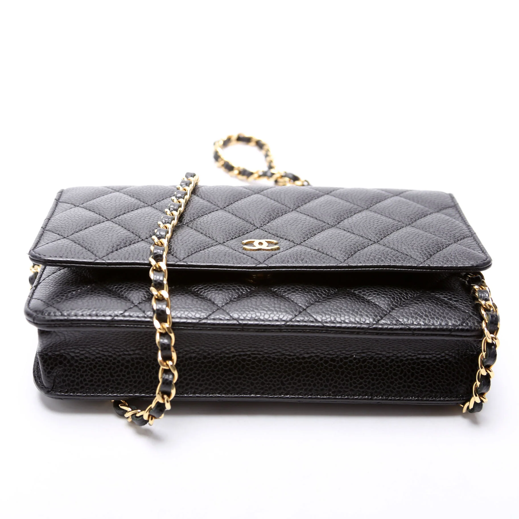 WOC Classic Quilted Caviar RFID Black - Image 4