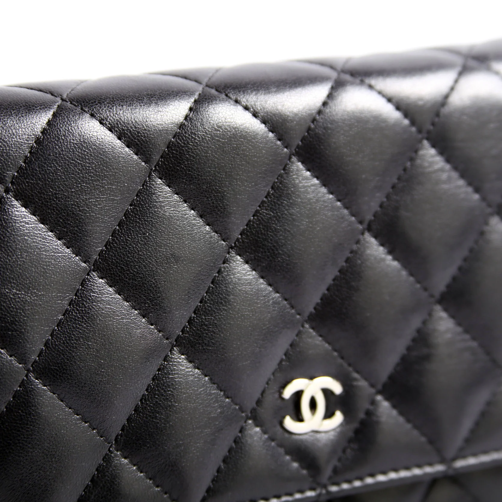 WOC Classic Quilted Lambskin Black - Image 12