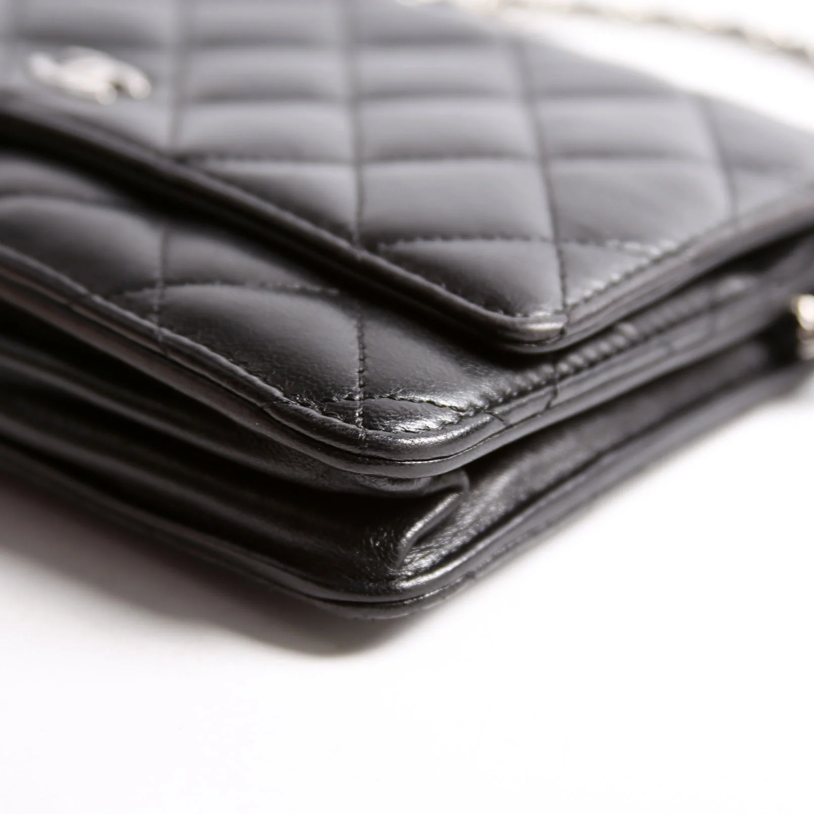 WOC Classic Quilted Lambskin Black - Image 7