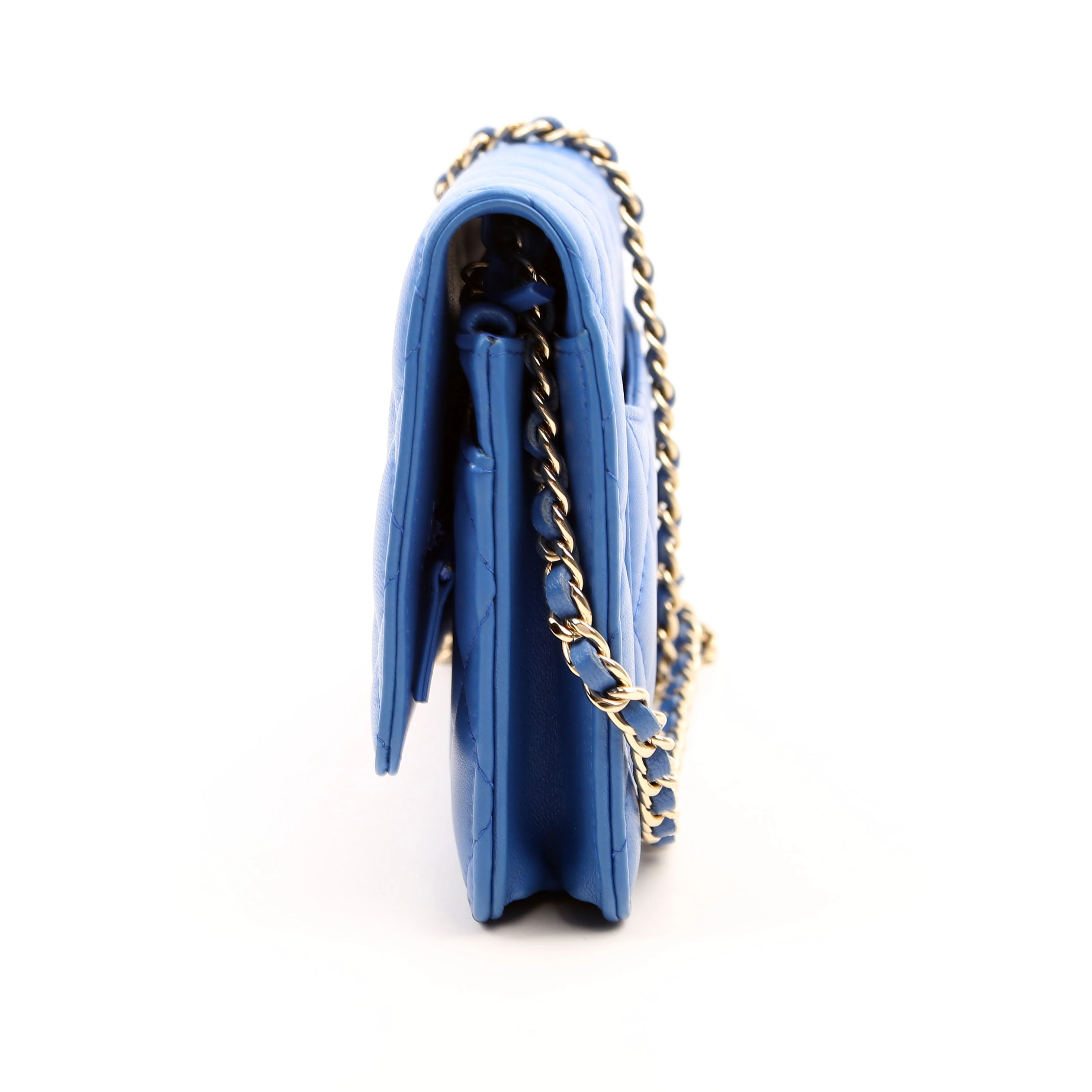 WOC Classic Quilted Lambskin Blue - Image 4