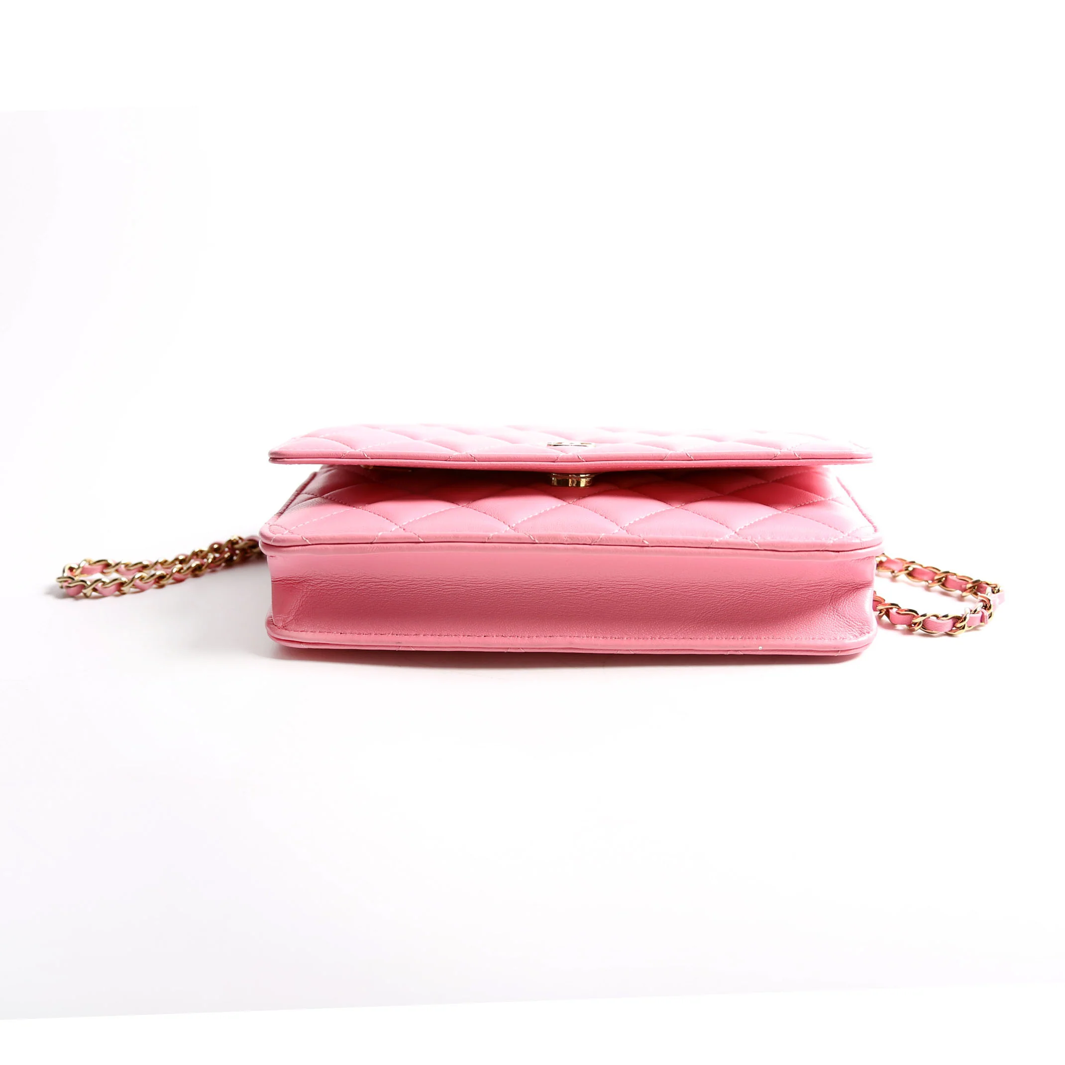 WOC Classic Quilted Lambskin RFID Pink - Image 5