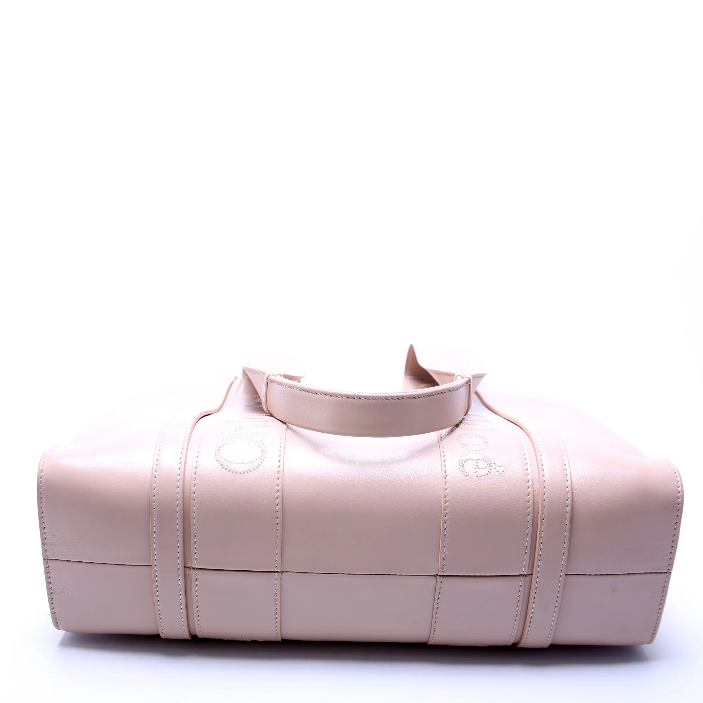 Woody Medium Leather Tote Pink - Image 4