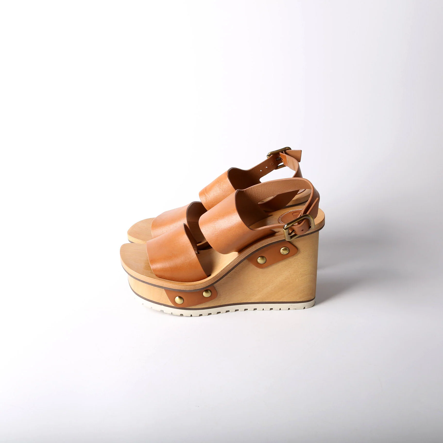 Woody Platform Wedge Size 38 Brown - Image 3