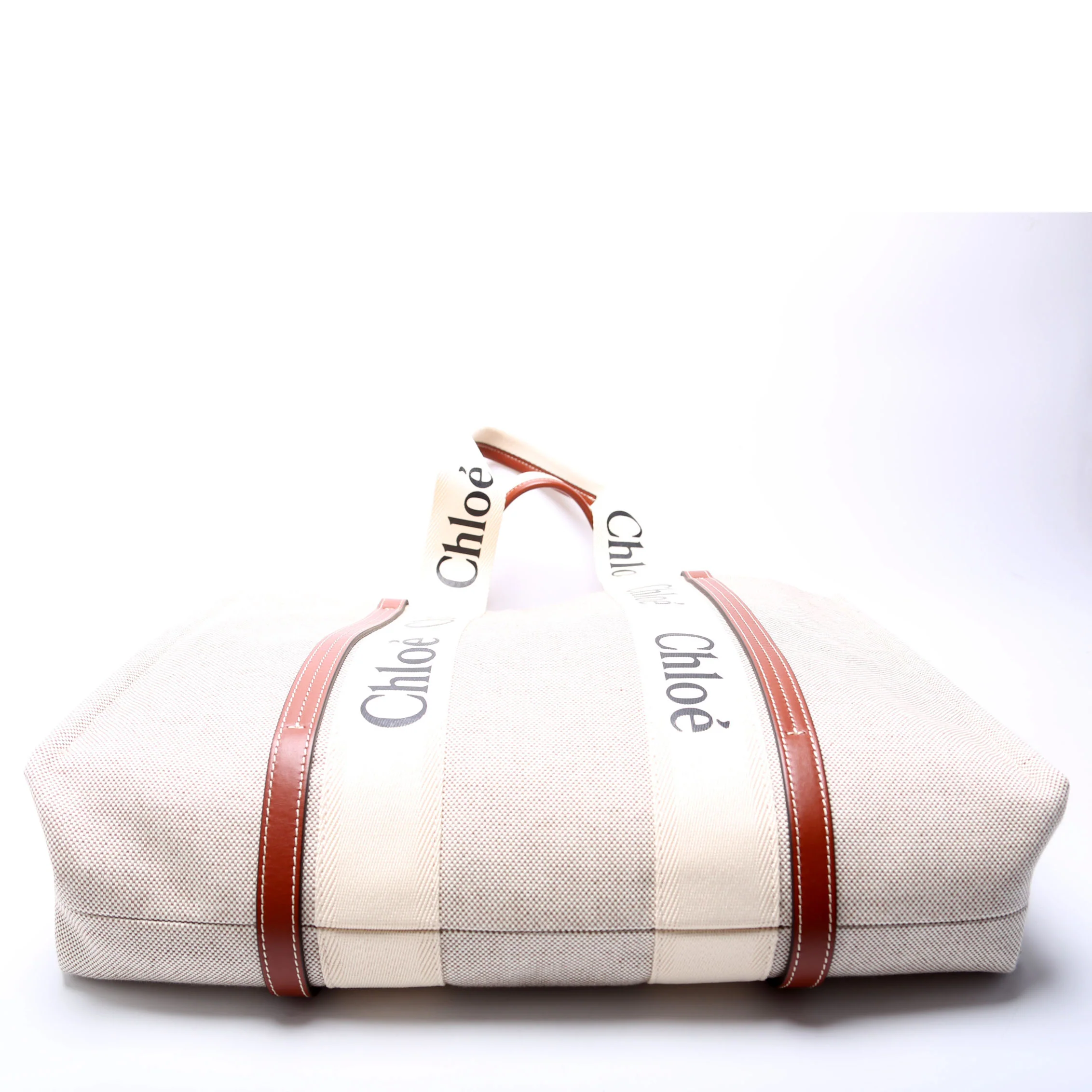 Woody Ribbon Tote Large Brown - Image 4