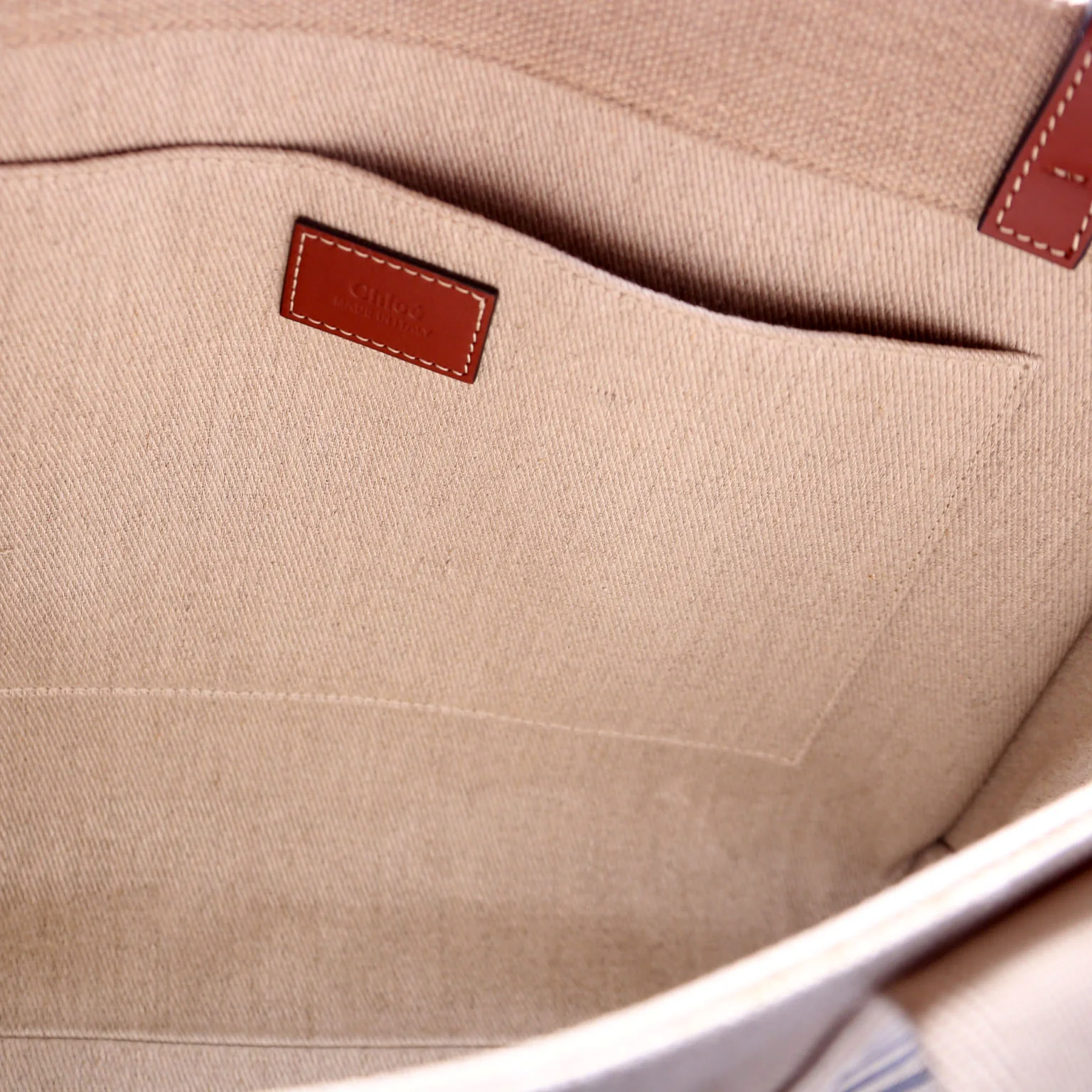 Woody Ribbon Tote Medium Beige/Brown - Image 7