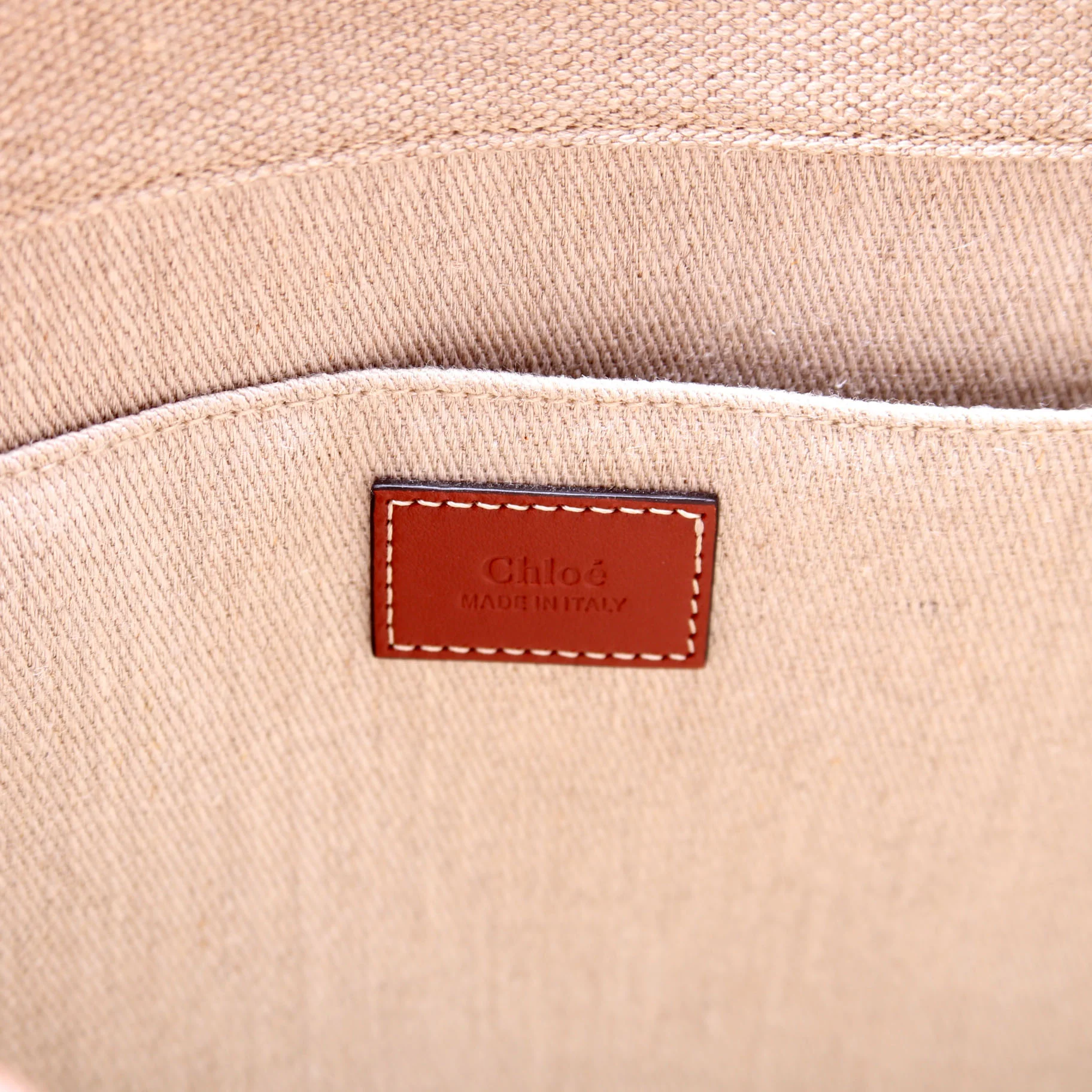 Woody Ribbon Tote Medium Beige/Brown - Image 8
