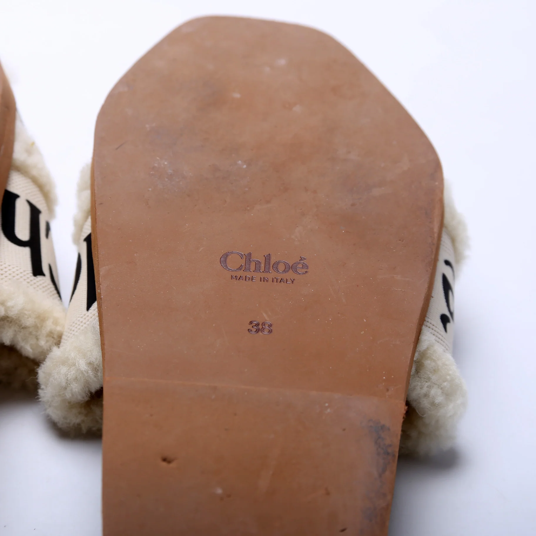 Woody Shearling Mules Size 38 - Image 7