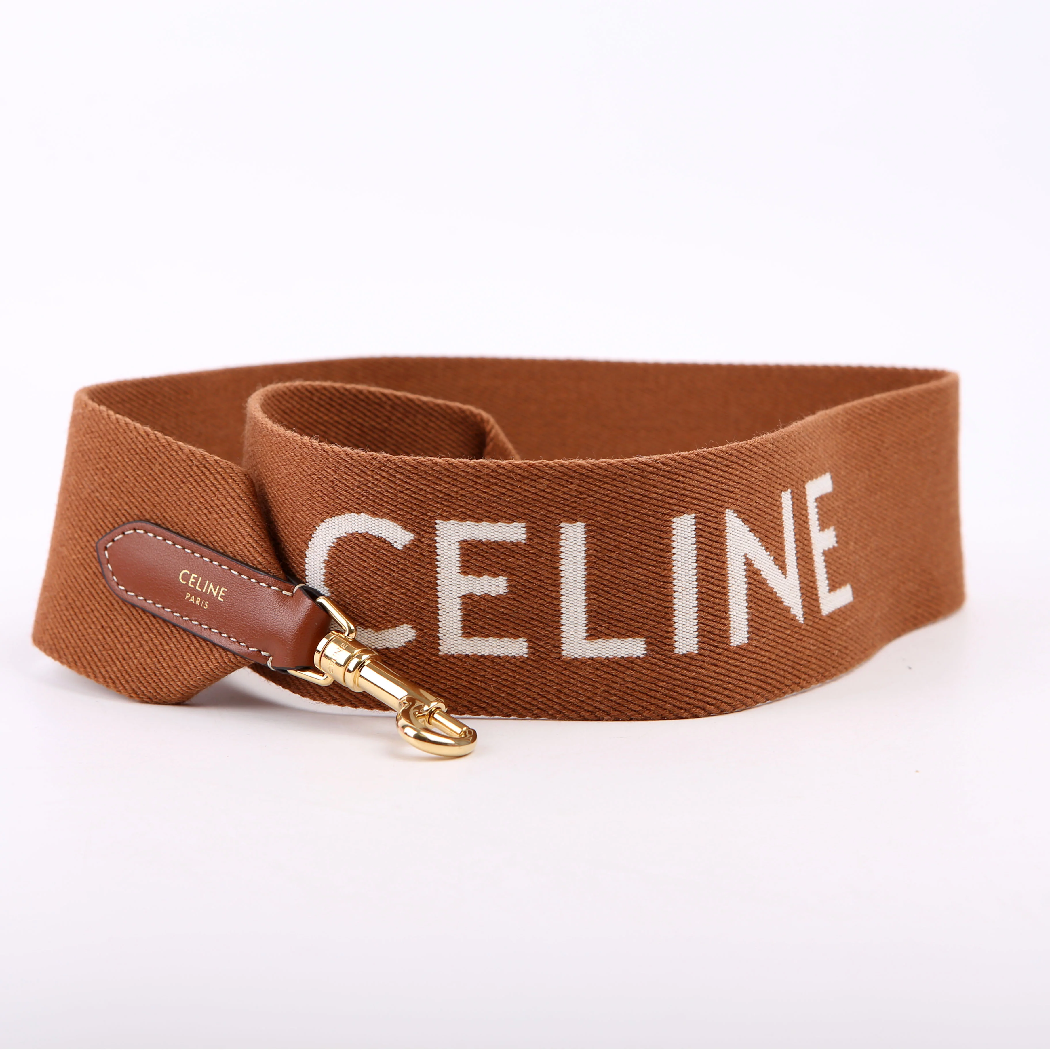 Wool Jacquard Logo Short Shoulder Strap Brown - Image 2