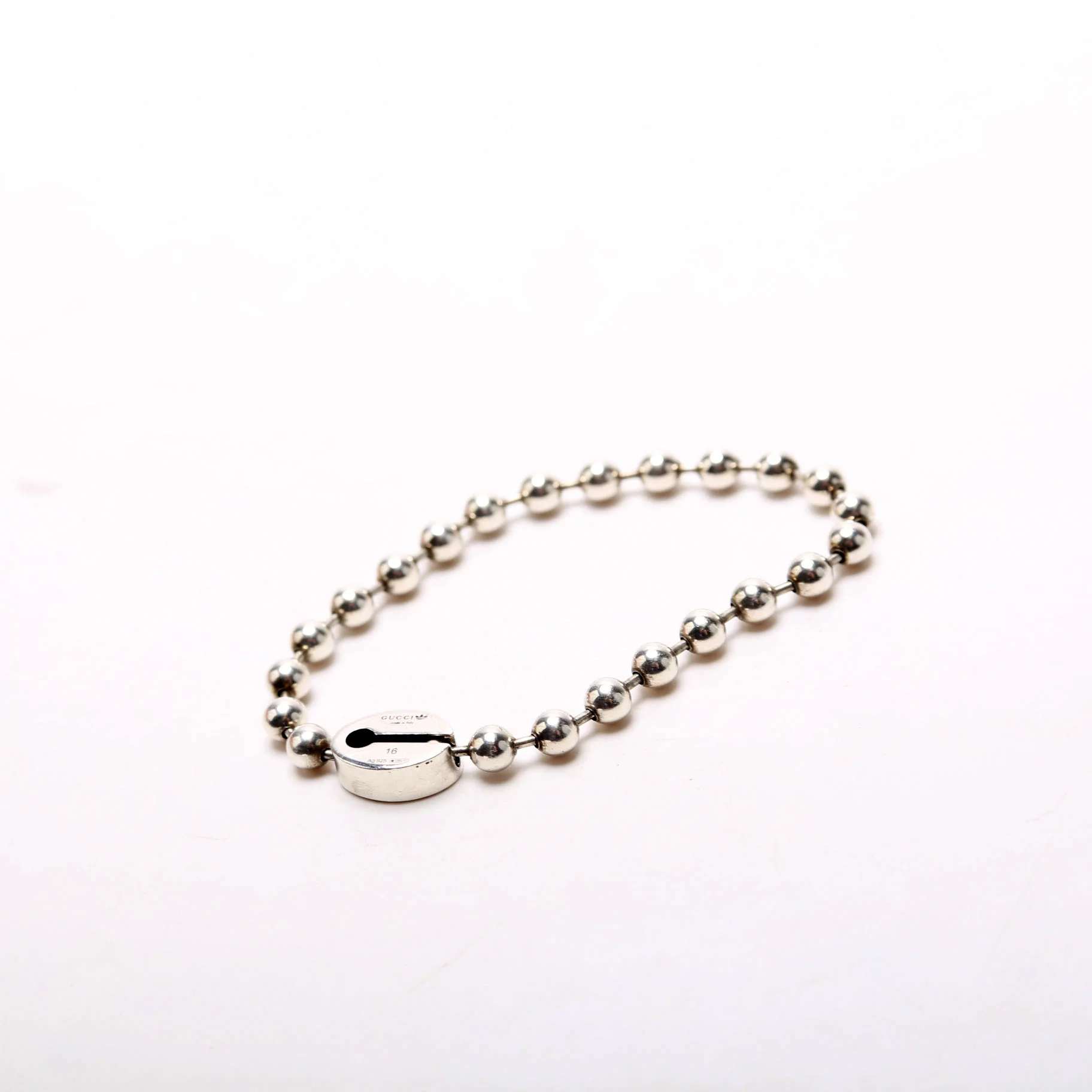 X Adidas Boule Ball Chain Bracelet Size 16 925 - Image 3