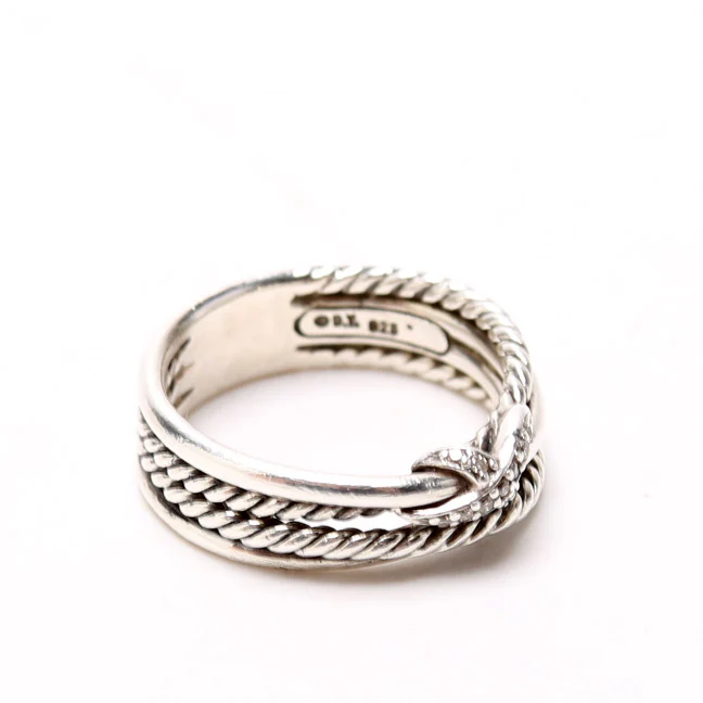 X Crossover 925/Pave Ring Size 9 - Image 2
