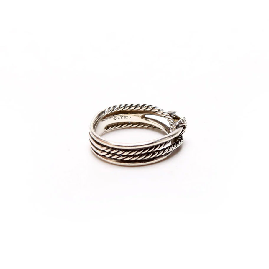 X Crossover Band Ring Size 9 925/Pave - Image 4