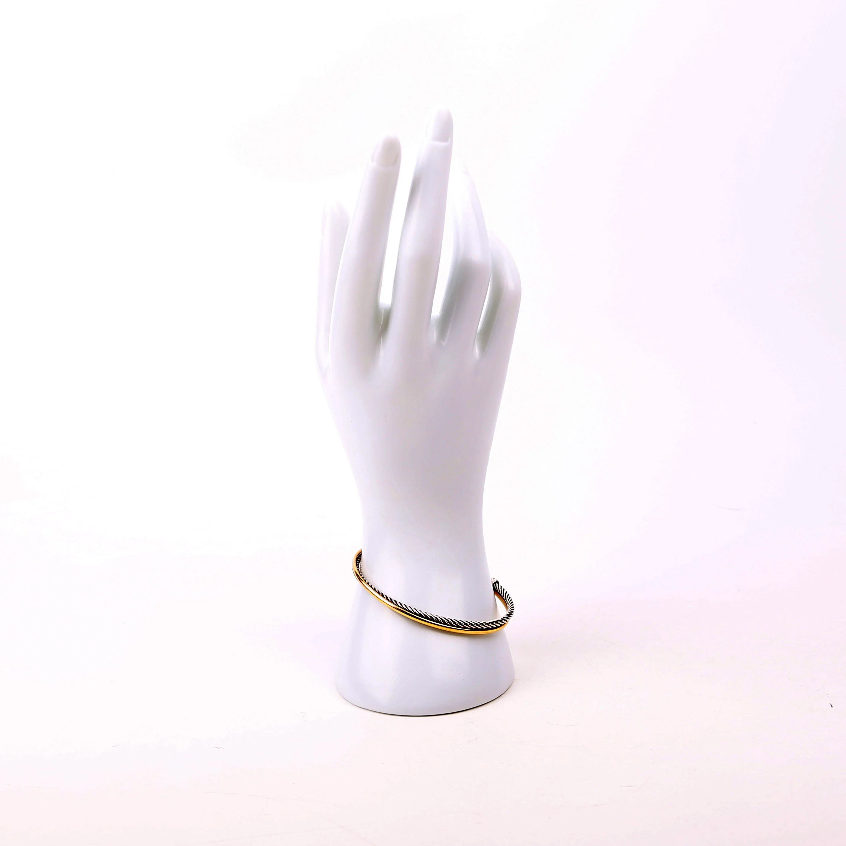 X Crossover Cuff 925/750 Bracelet Silver/Gold - Image 5