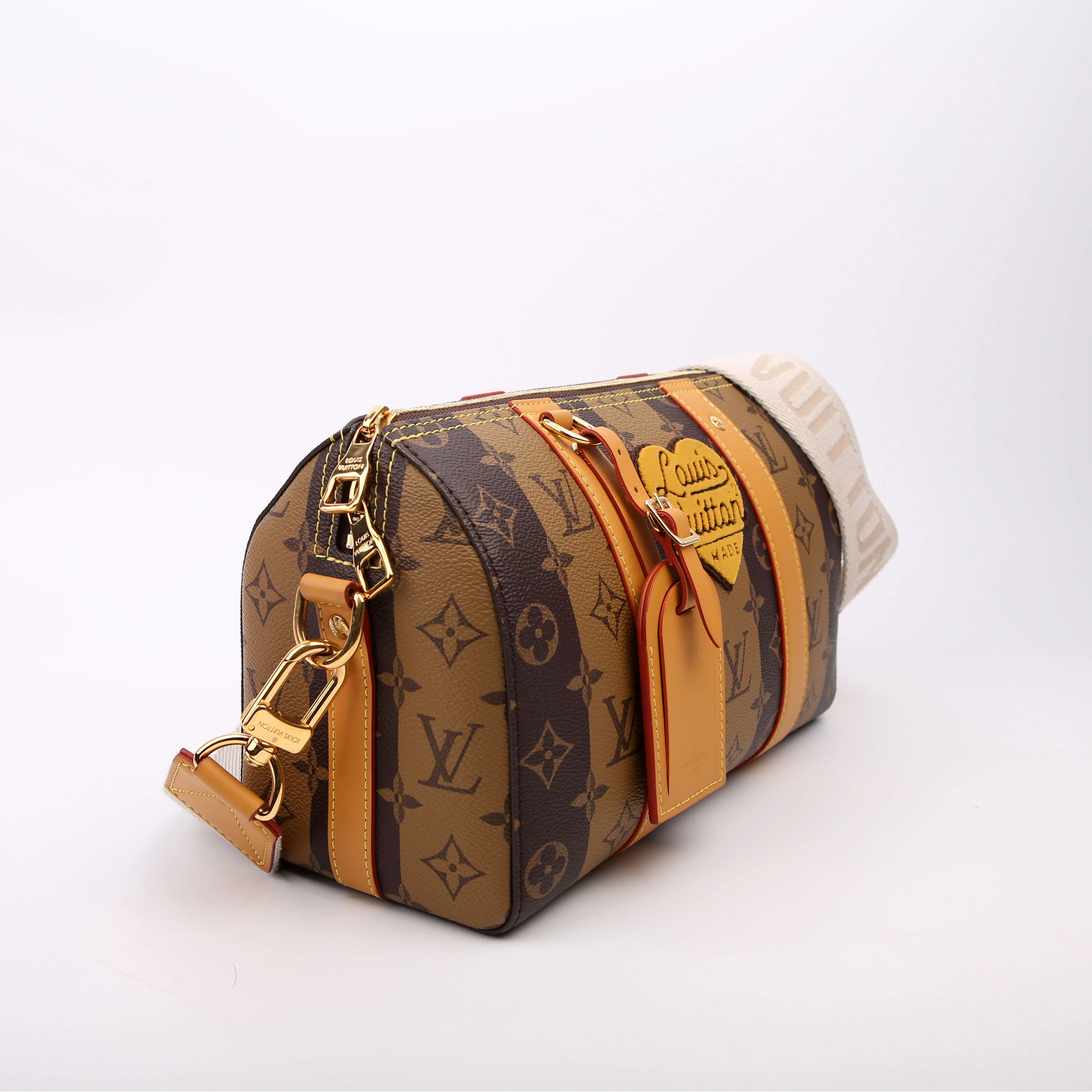 X Nigo Stripes City Reverse Monogram Keepall Bandouliere - Image 2