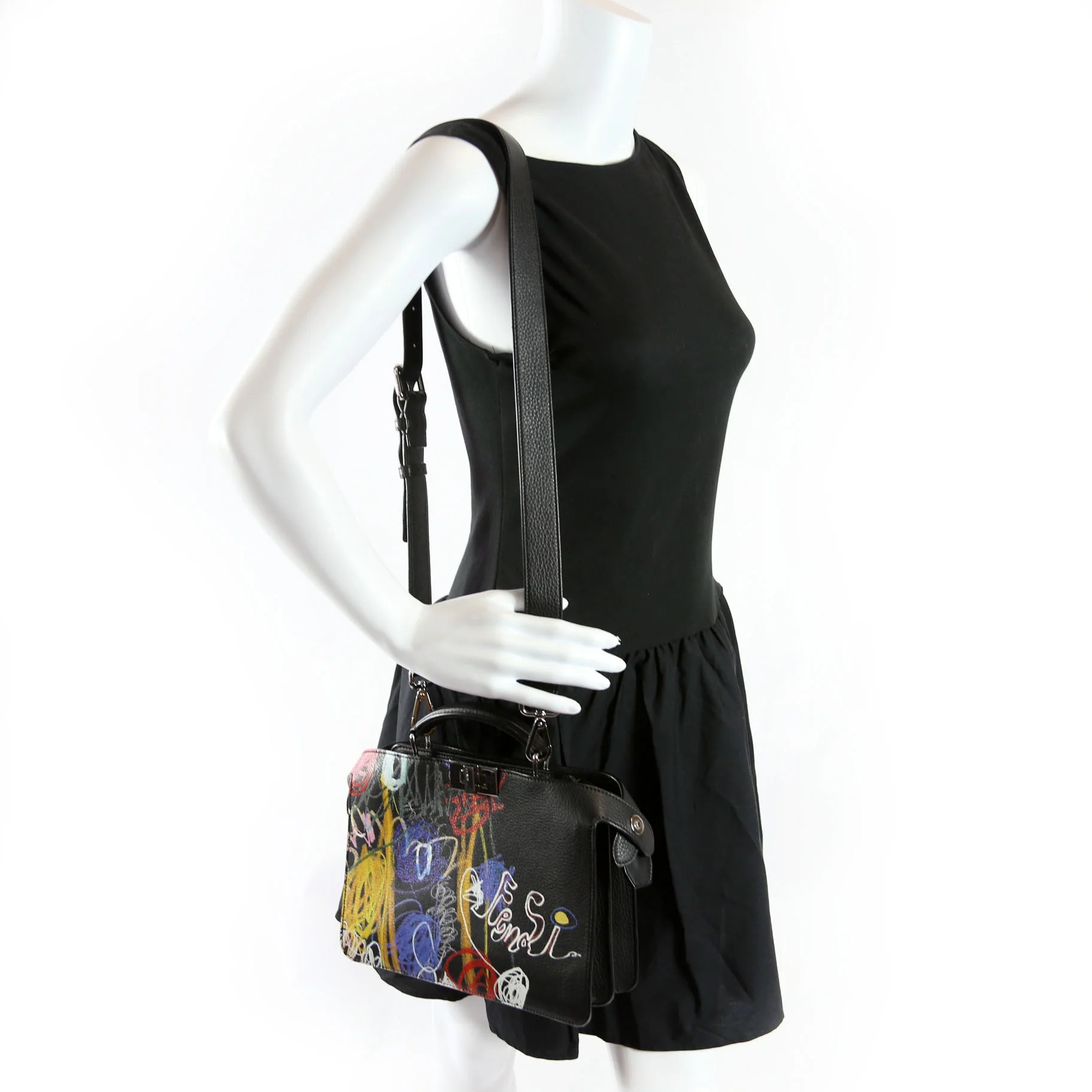 X Noel Fielding Peekaboo Mini Leather Black/Multicolor - Image 14