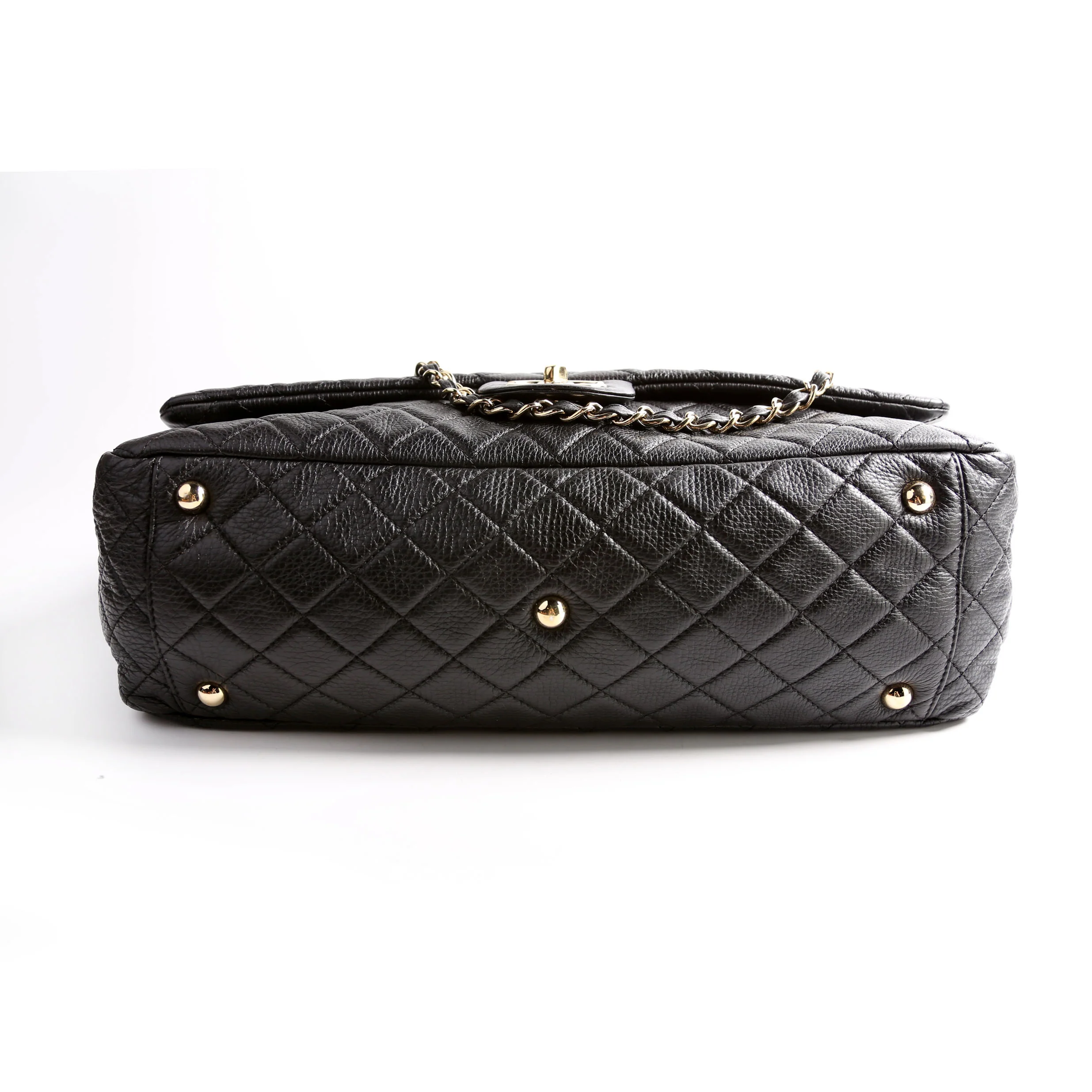 XXL Travel Flap Bag Calfskin Black - Image 5