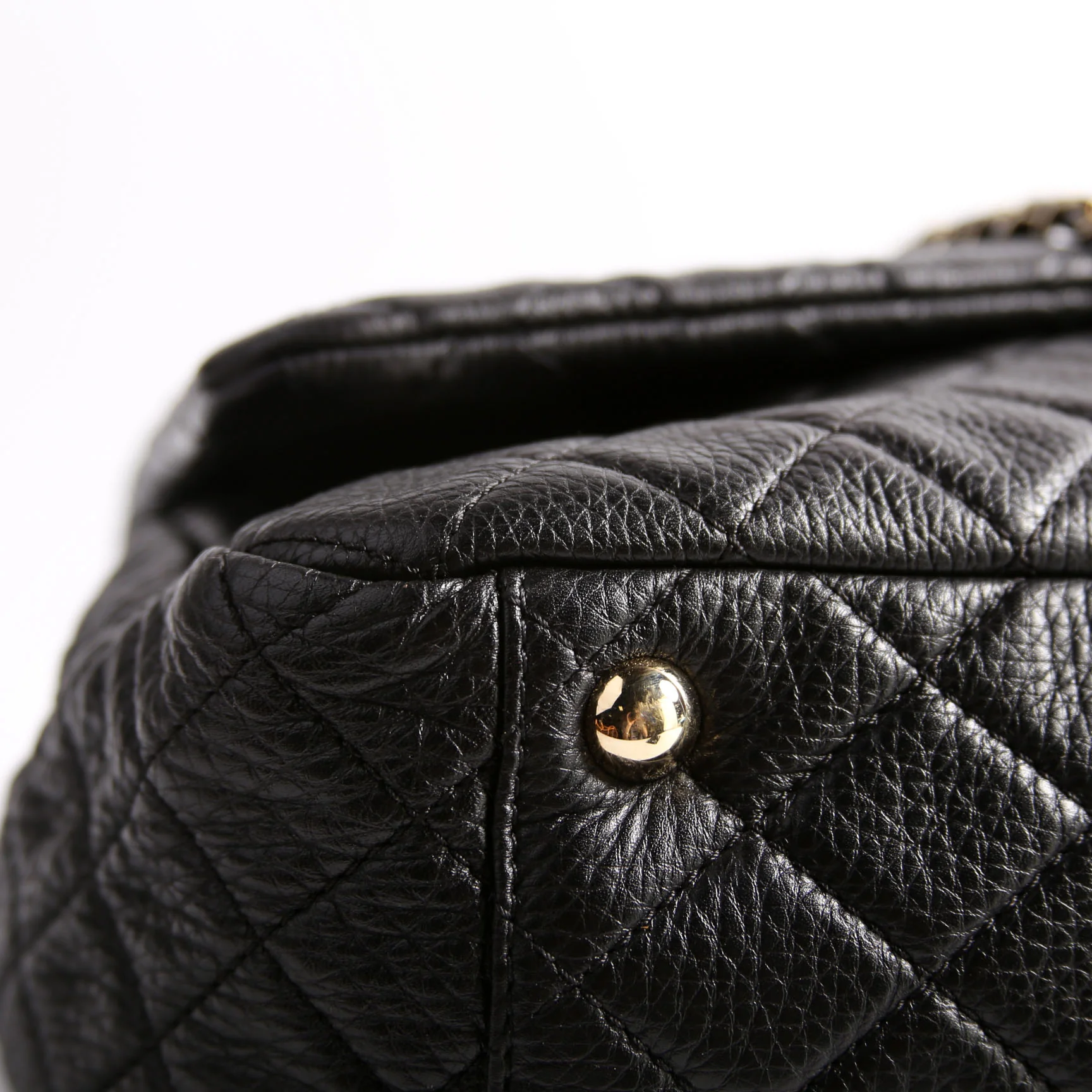 XXL Travel Flap Bag Calfskin Black - Image 6