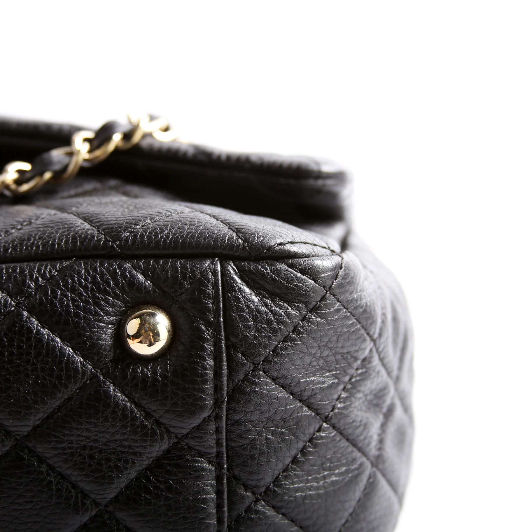 XXL Travel Flap Bag Calfskin Black - Image 8