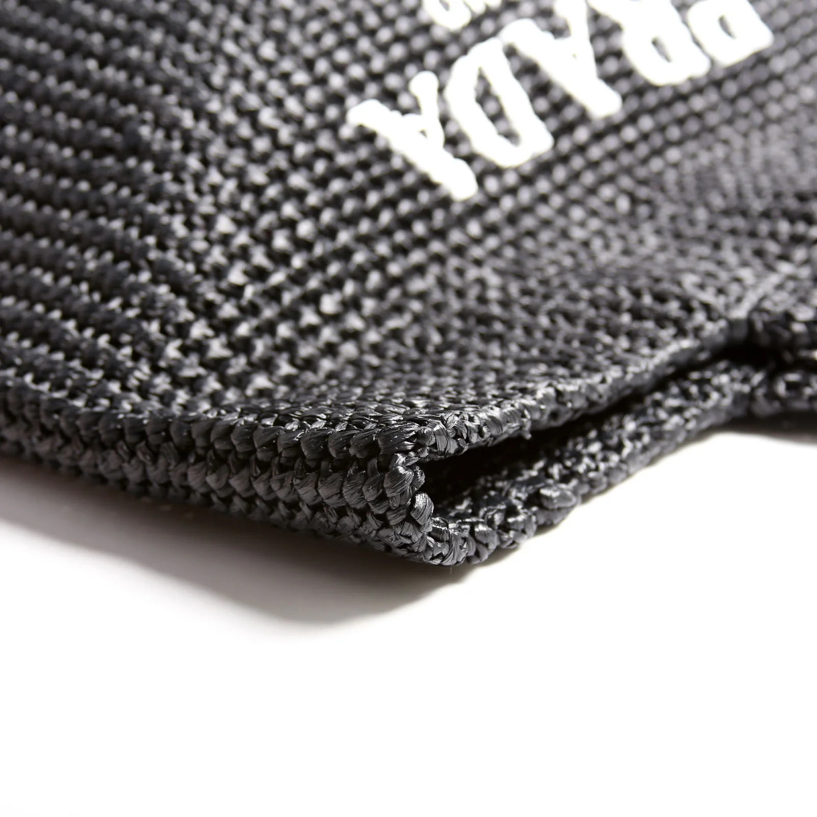 Yarn Raffia Embroidered Tote Black/White - Image 8
