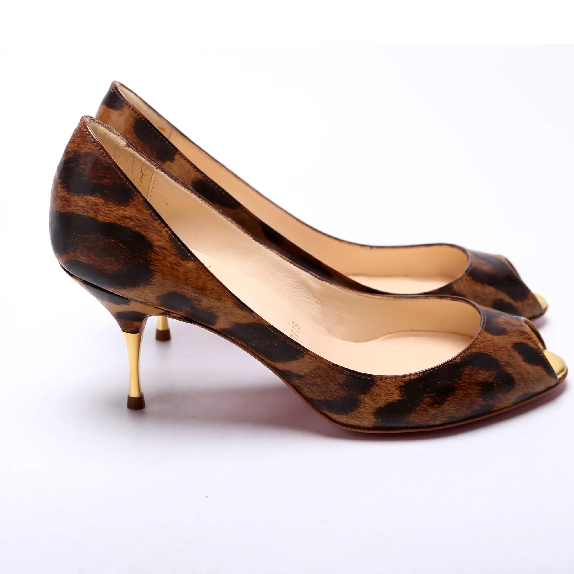 Yoyospina 70MM Leopard Patent Pumps Size 36 - Image 3