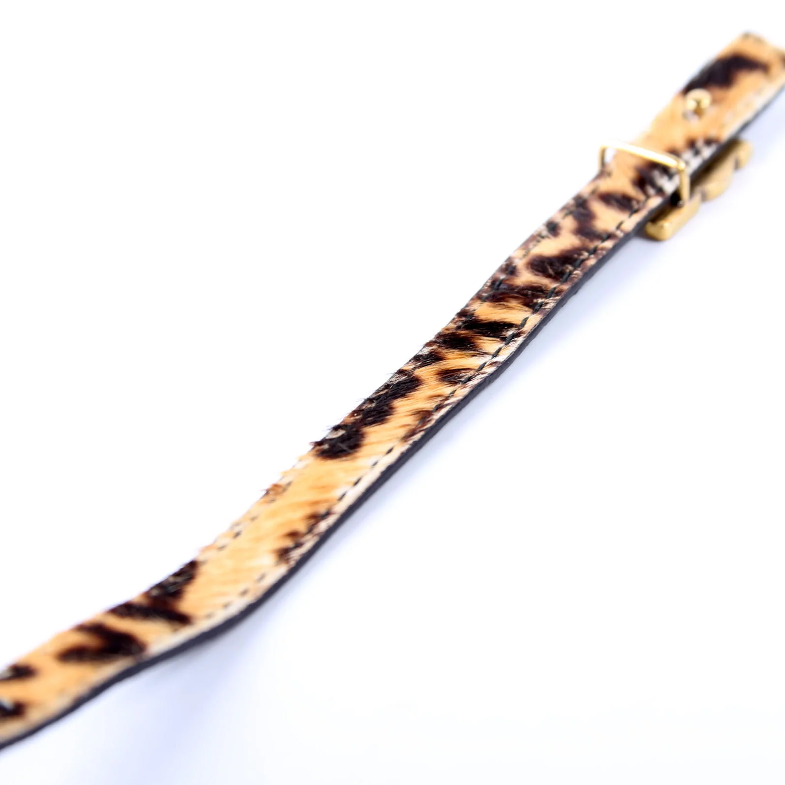 YSL Logo Reversible Bracelet Leather/Pony Hair - Image 5